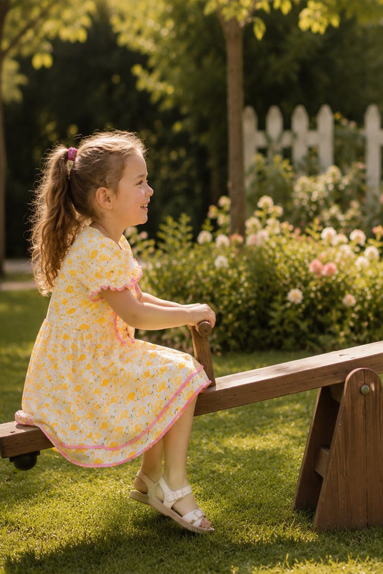Yellow Flamingo Frock