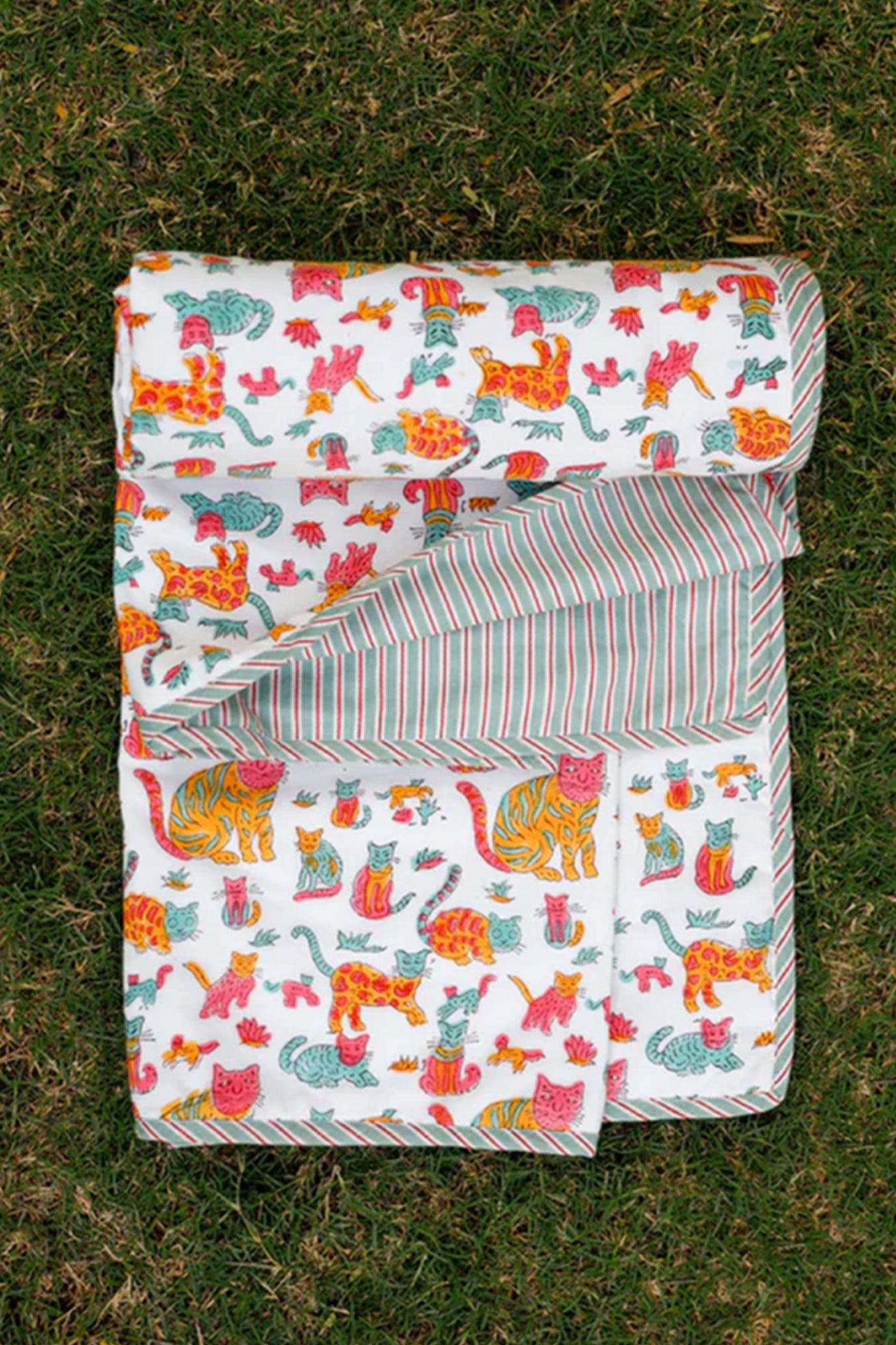 Quilt Kids Cats Yellow