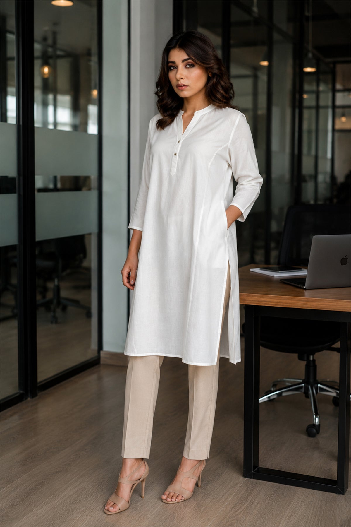 Kurta Long Women Gust White