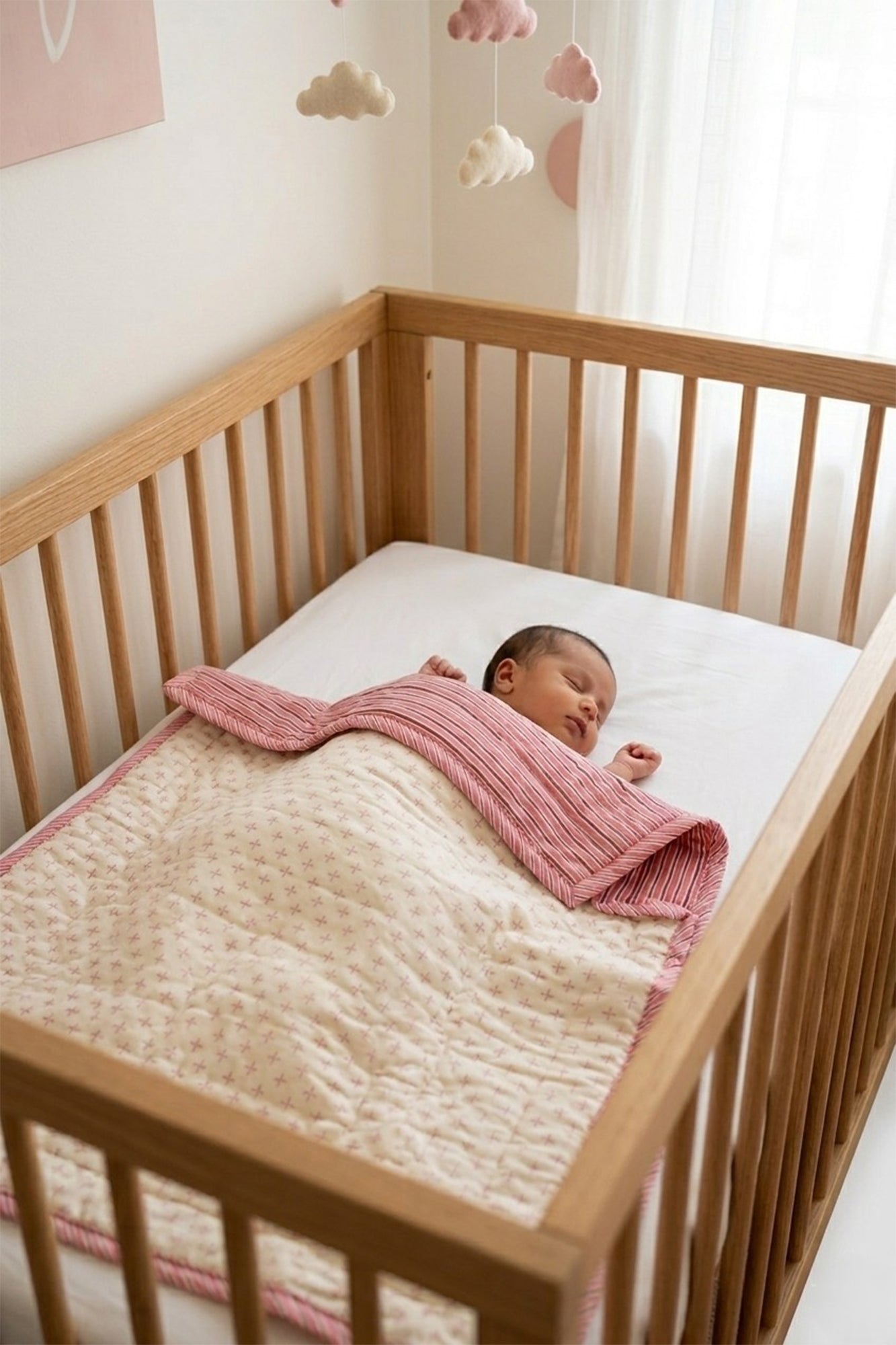 Pink Tile Baby Quilt