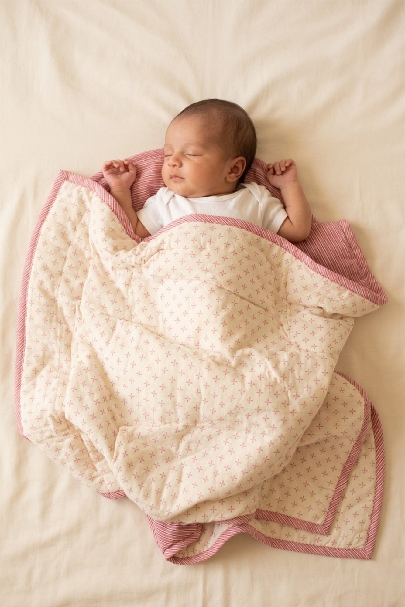 Pink Tile Baby Quilt