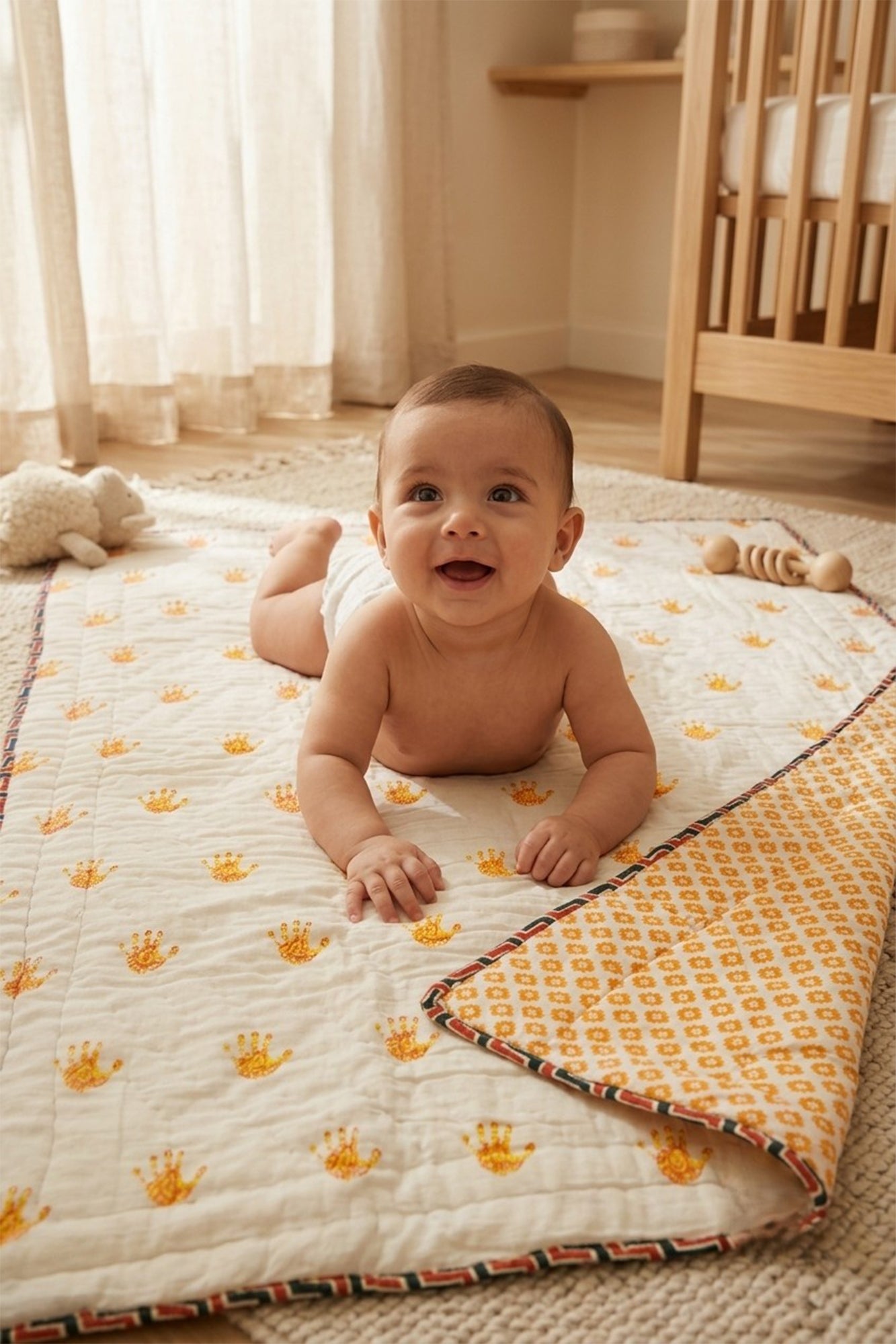 Golden Hands Baby Quilt