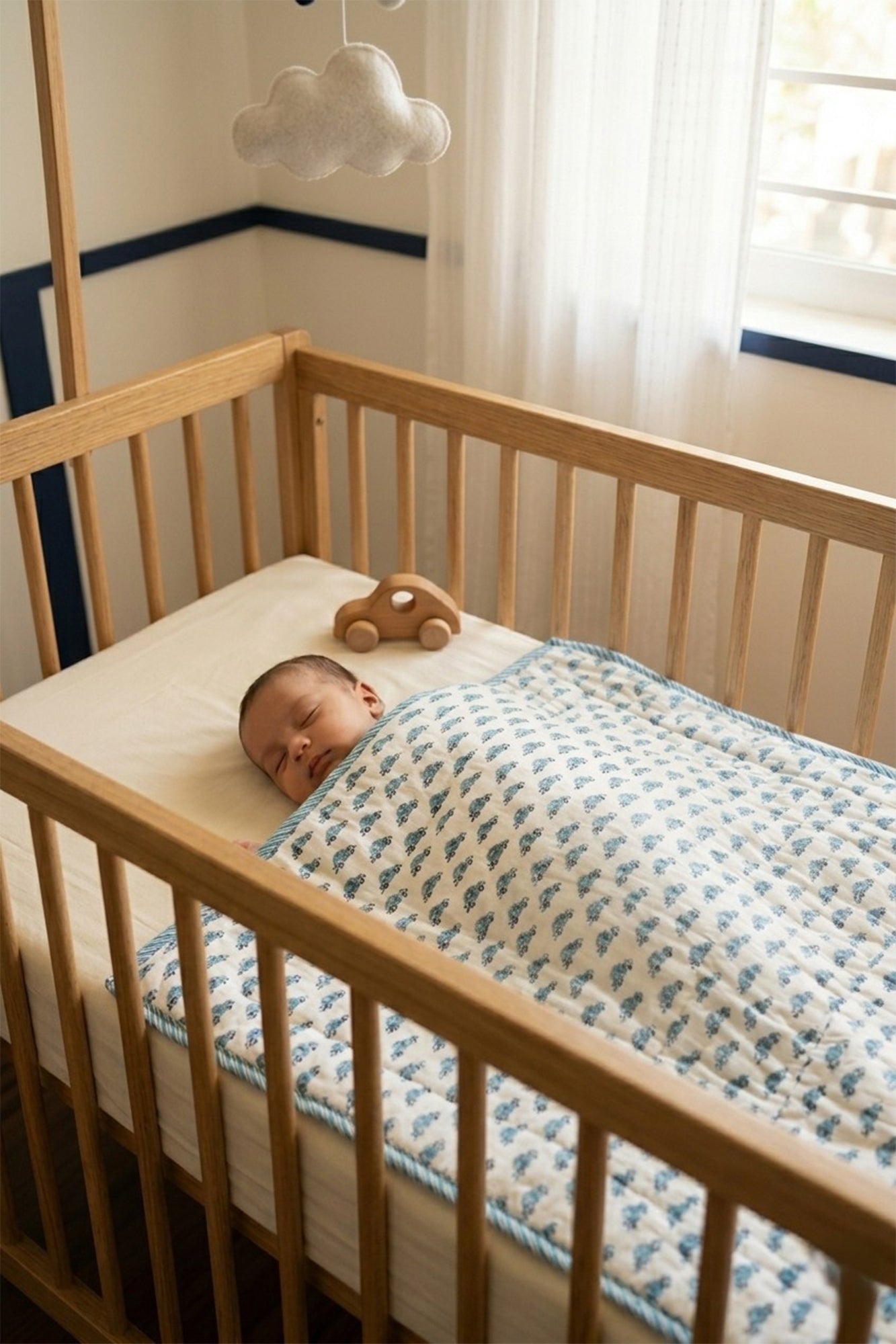 Blue Cars Baby Quilt