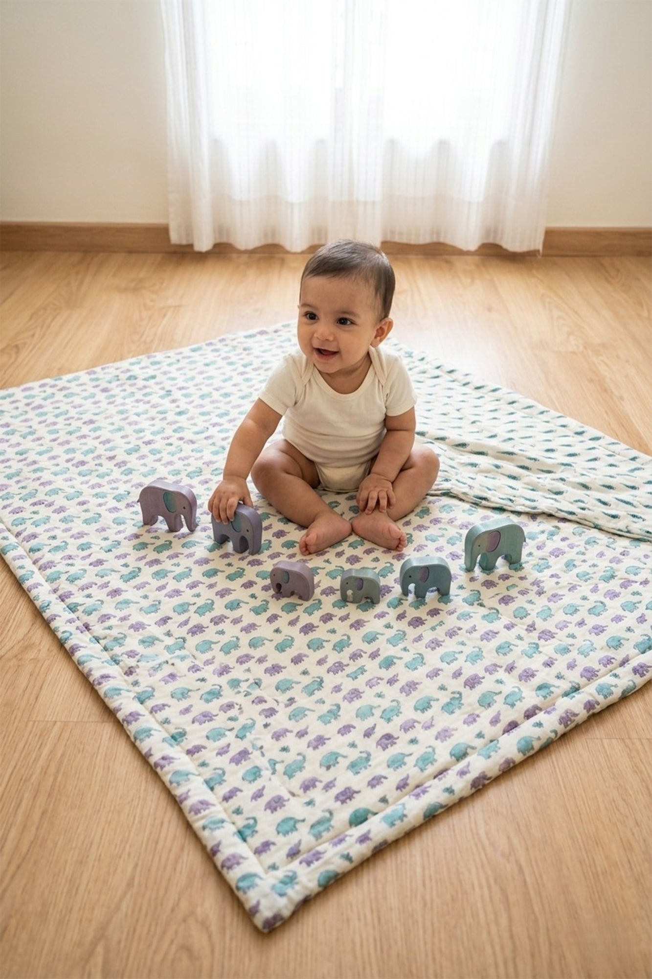 Mughal Leaf Baby Quilt