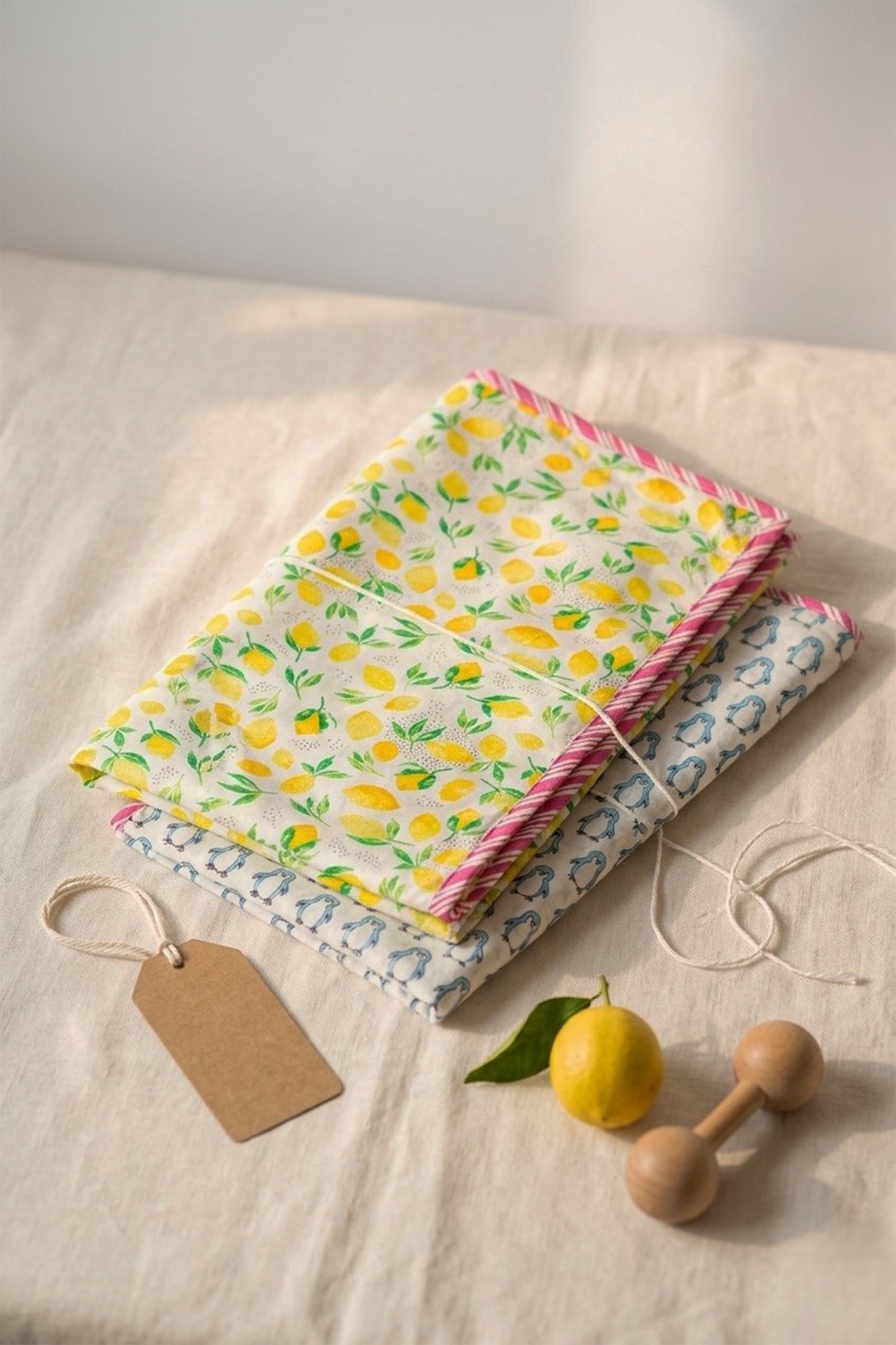 Penguin Blue Swaddle Pair