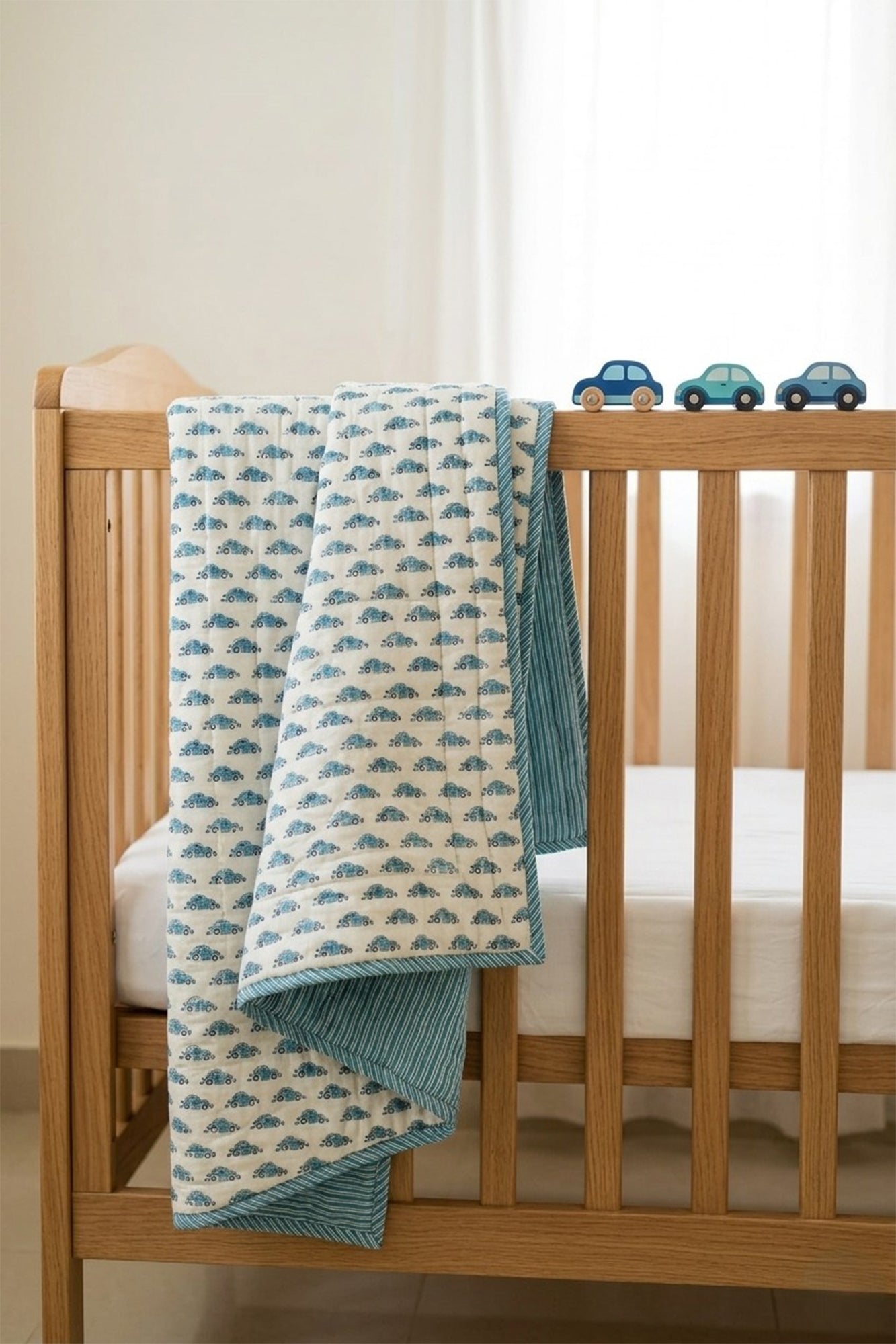Blue Cars Baby Quilt