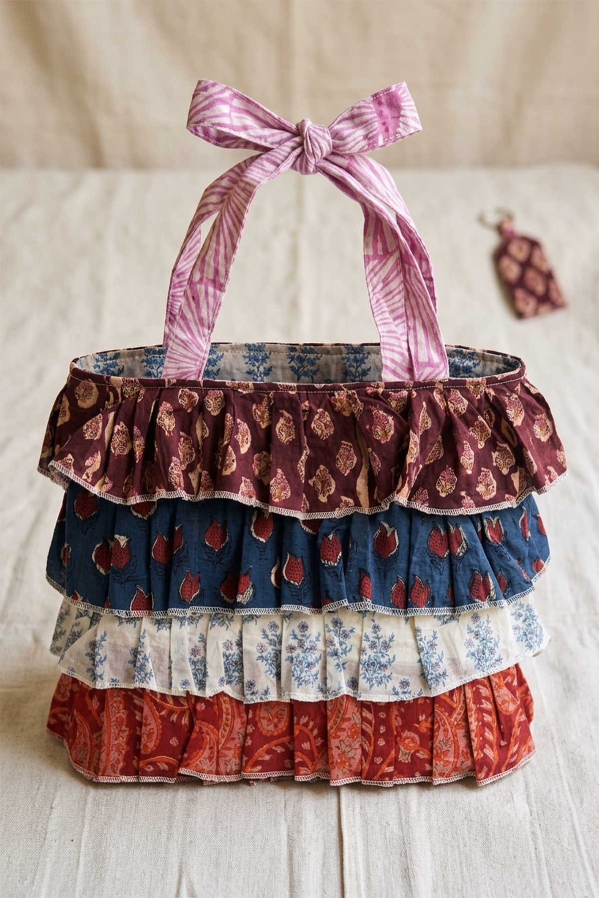 Multi Frill Hand Bag