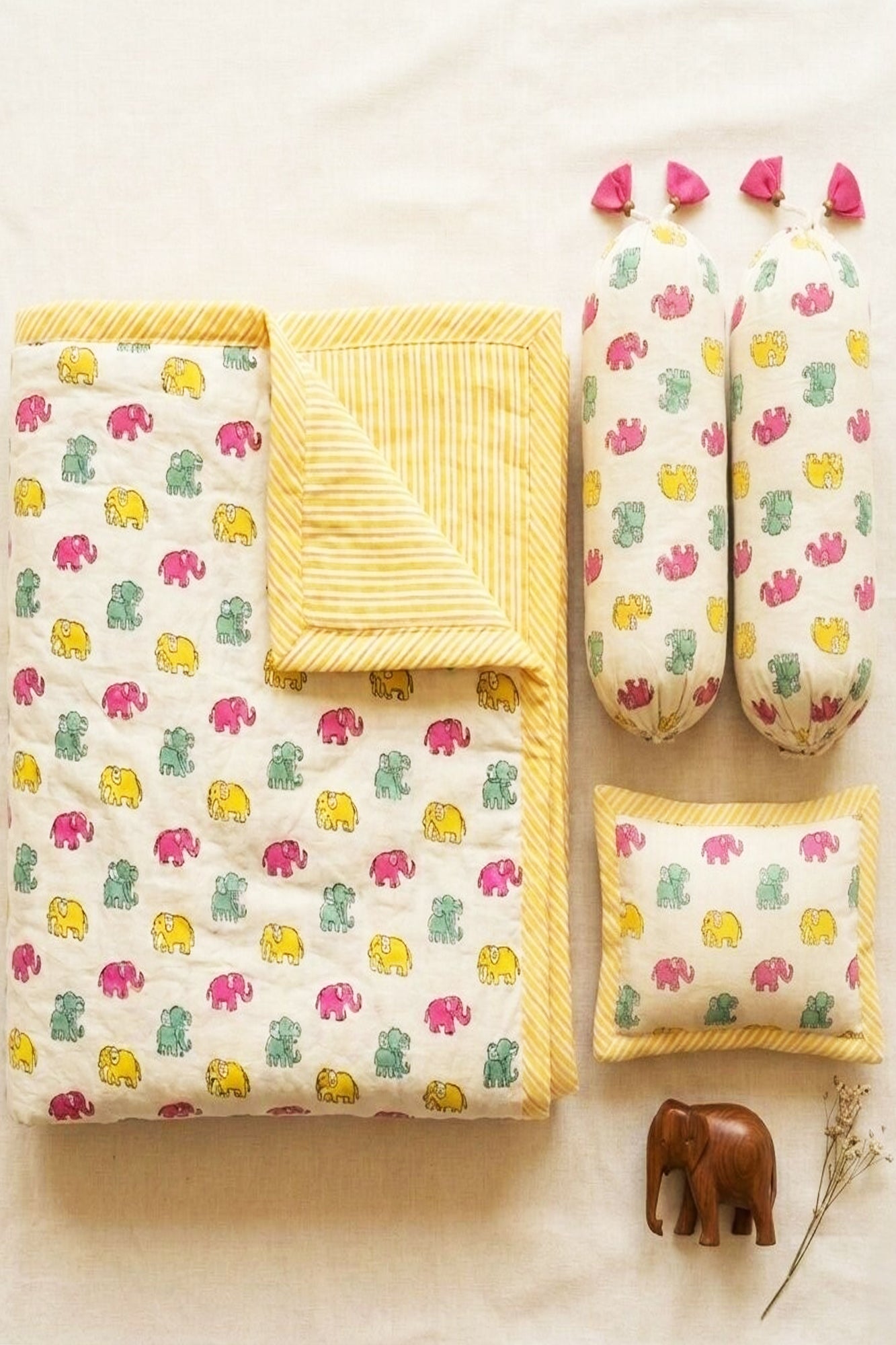 Multi Elephant Bed Set
