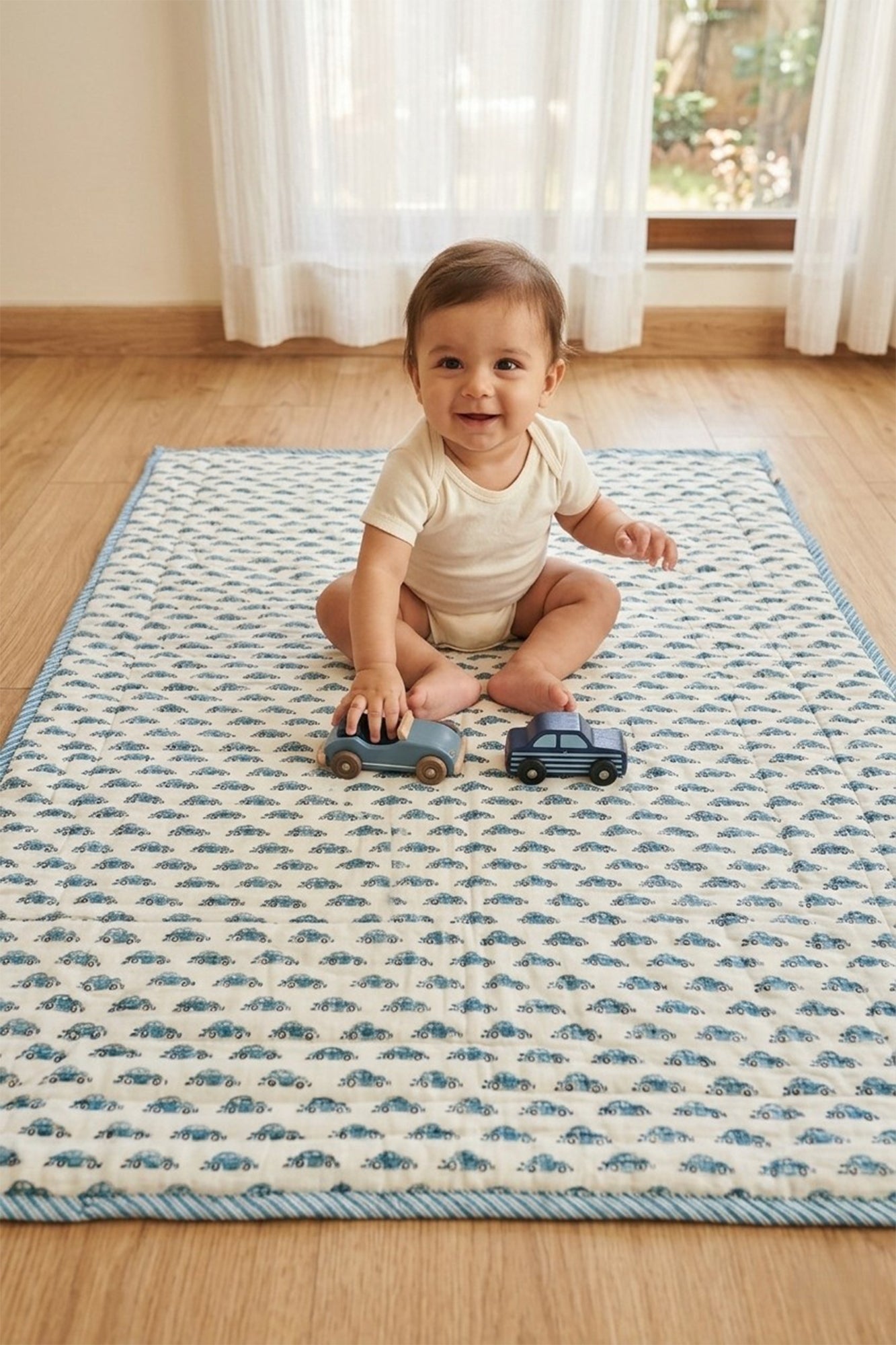 Blue Cars Baby Quilt
