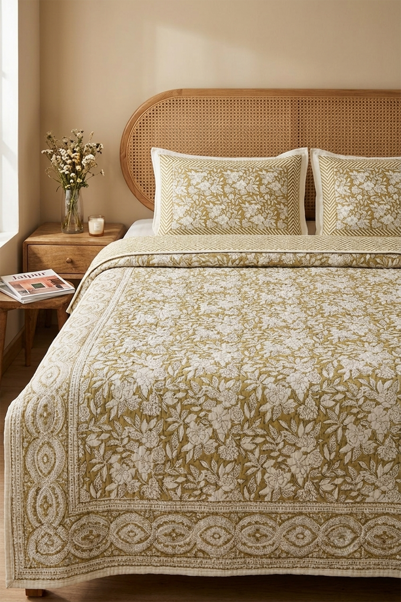 Myrtle Garden Bed Cover With 2 Pillow Covers