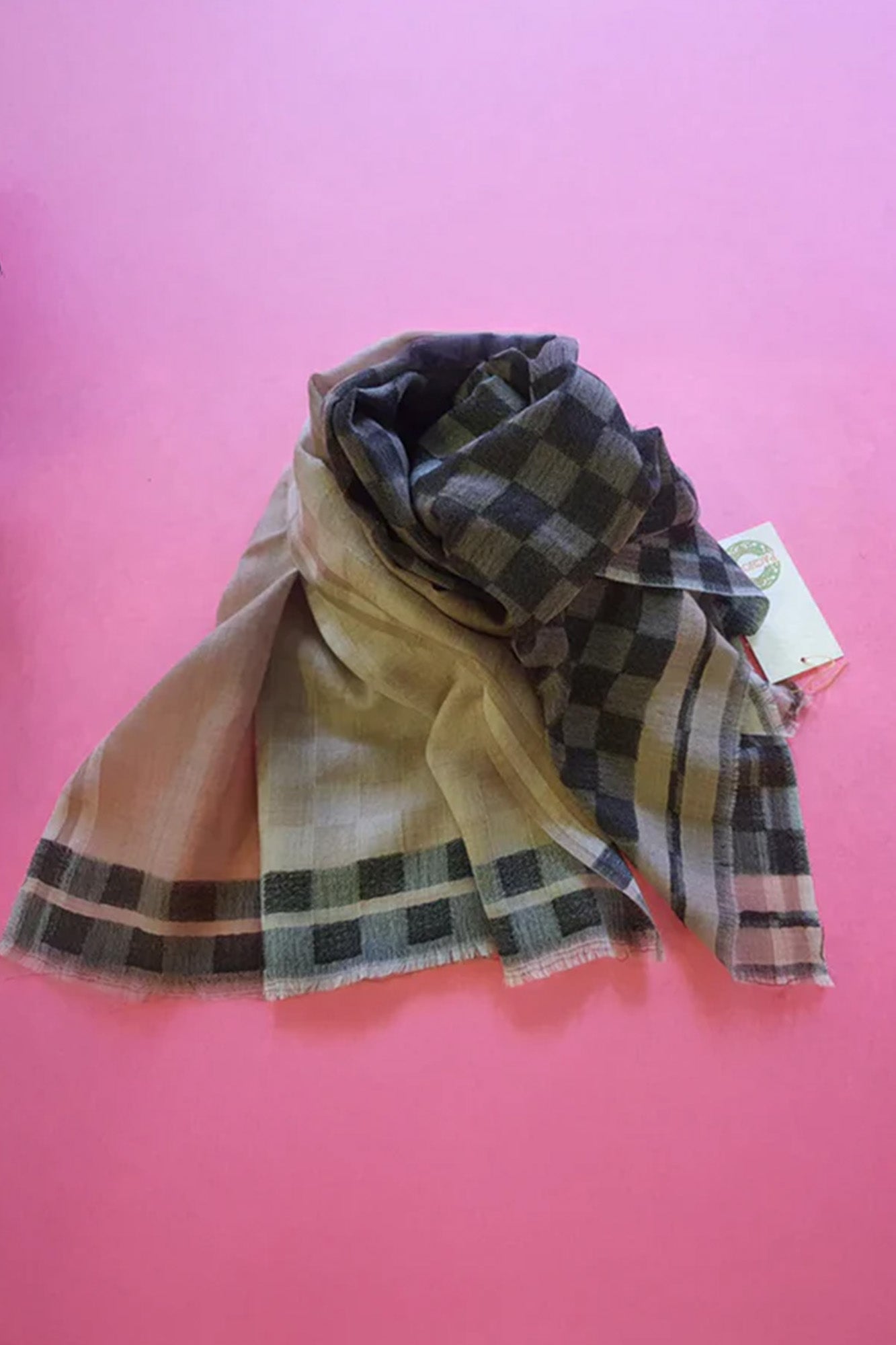 Pashmina Chekered Grey