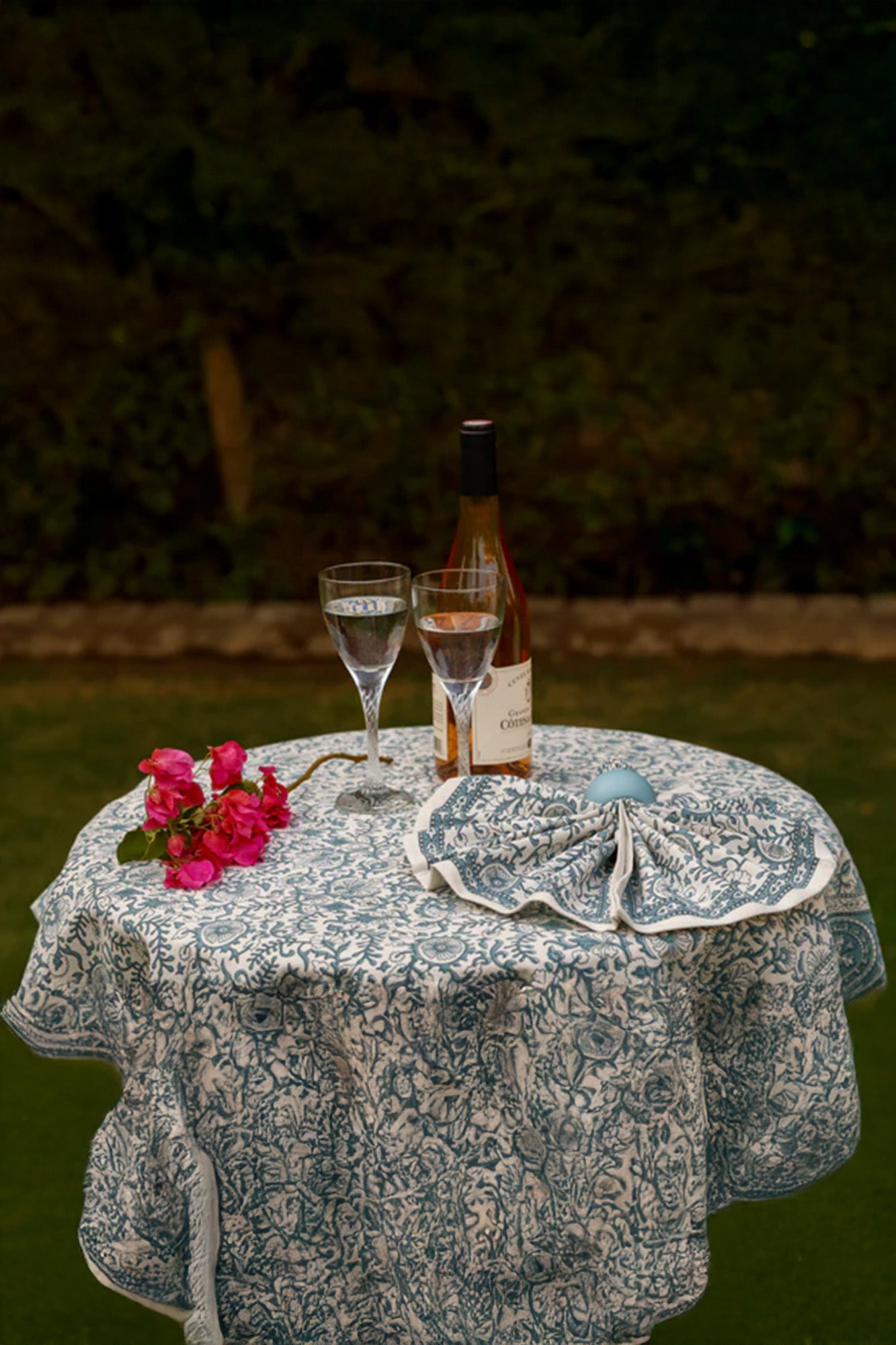 Table Cover Blue Paisley