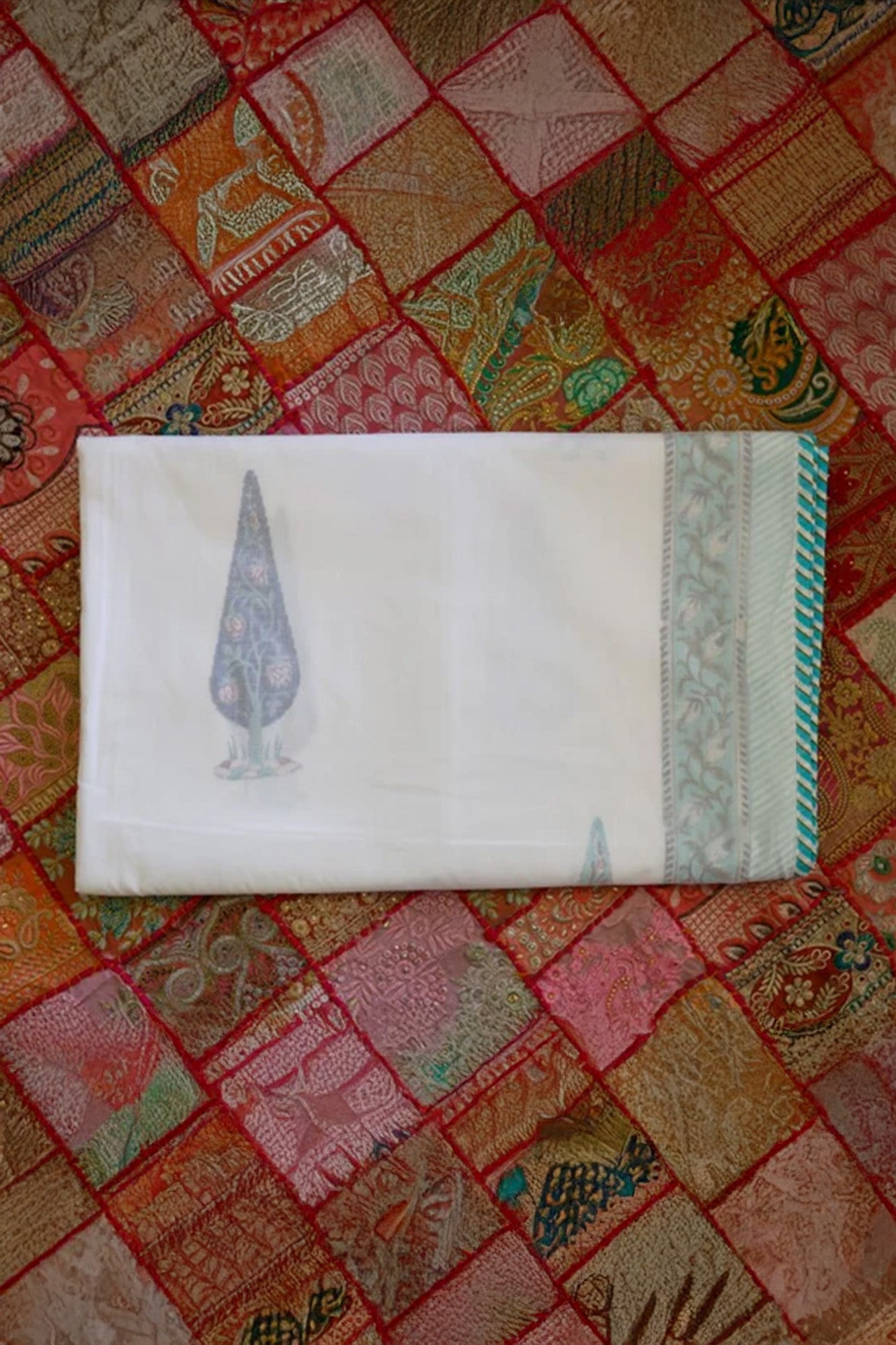 Dohar 3D Block Printed Green