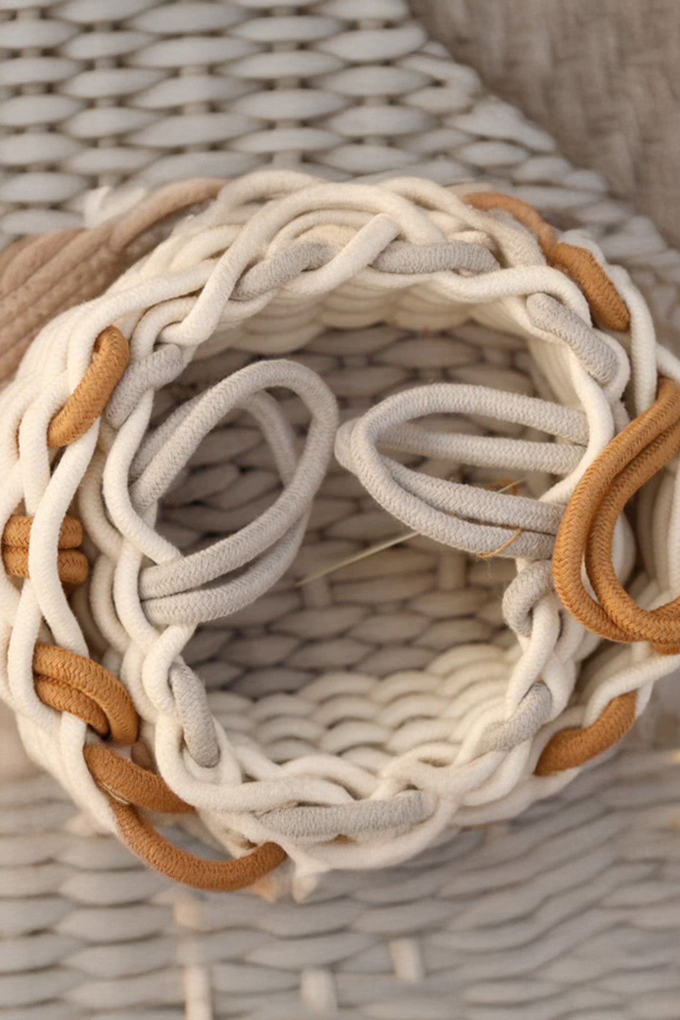Basket Handmade Matt Weave