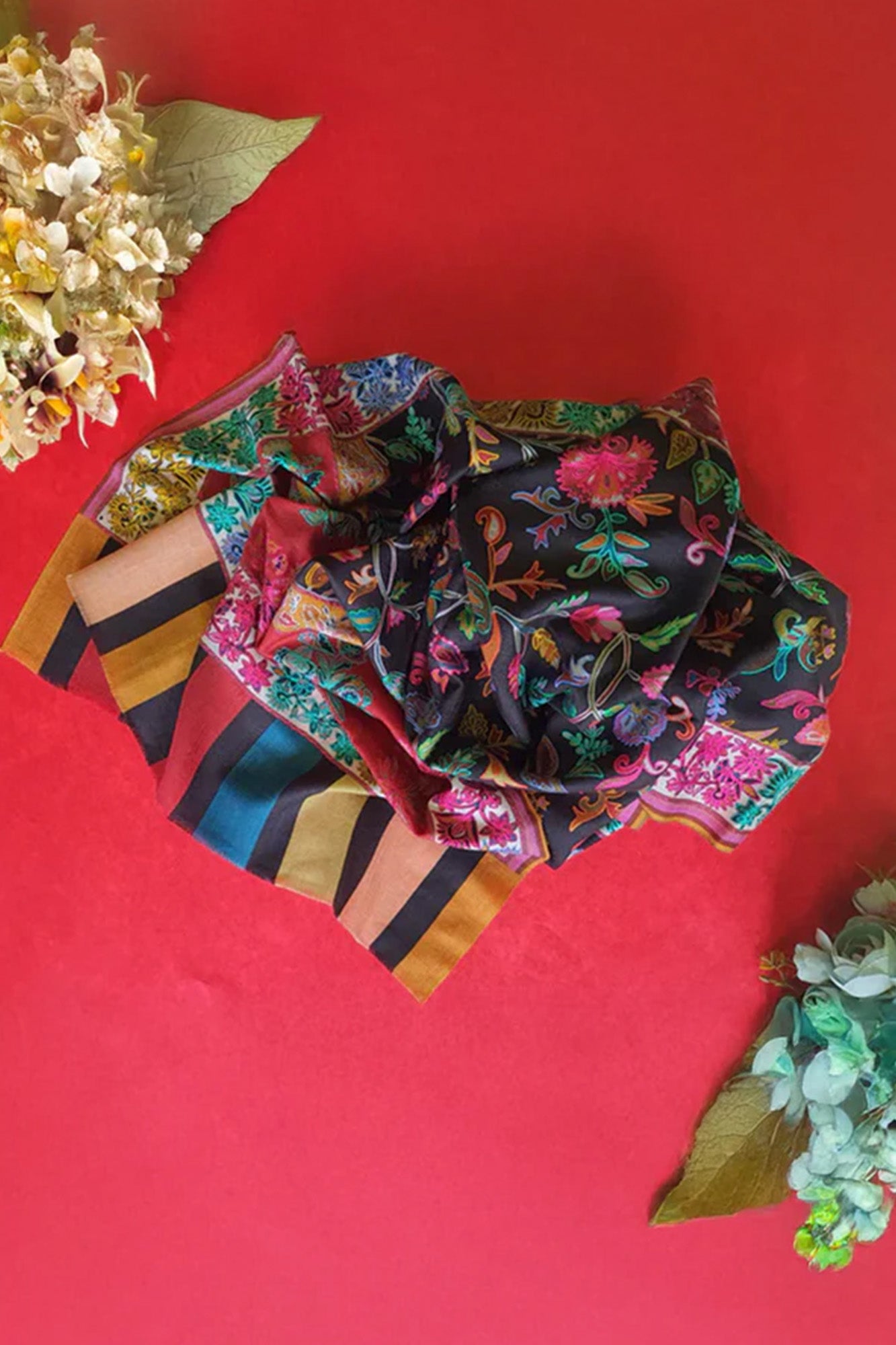 Pashmina Shawl Multi Embroidered