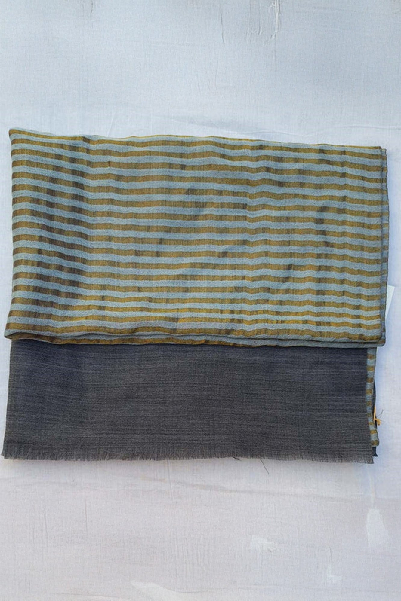 Women Pashmina Stole Striped Aqua