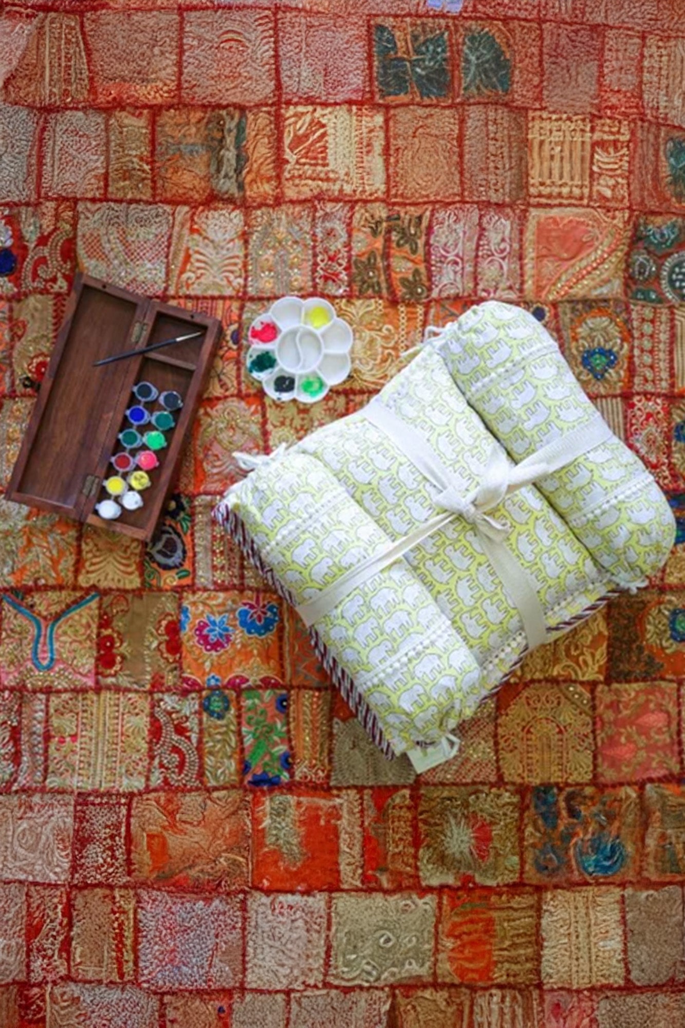 Baby Bed Set Elephant Yellow