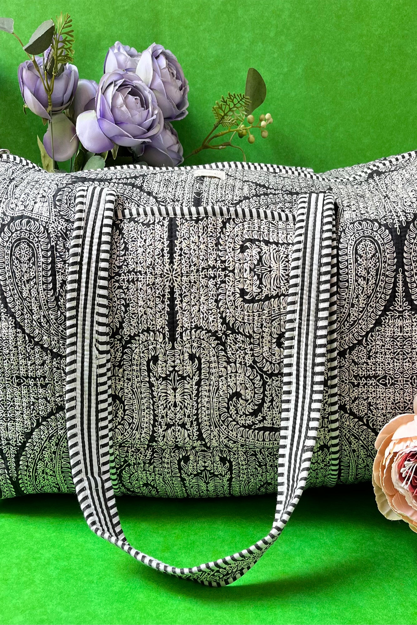 Black Paisley Duffle Bag