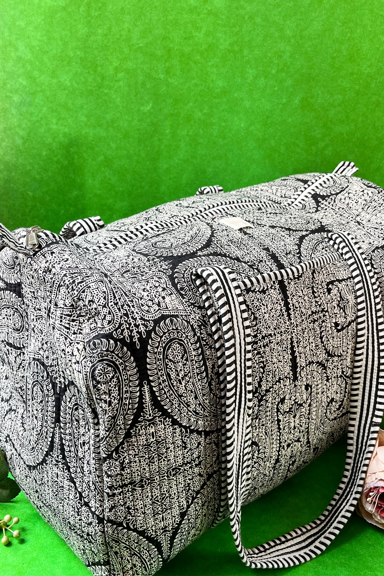 Black Paisley Duffle Bag