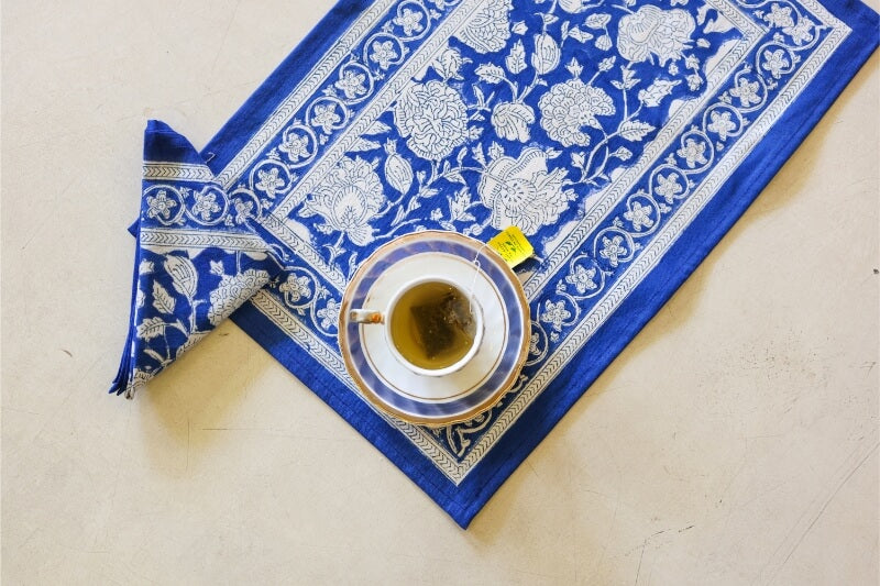 Place Mat & Napkin Set S/12 Blue