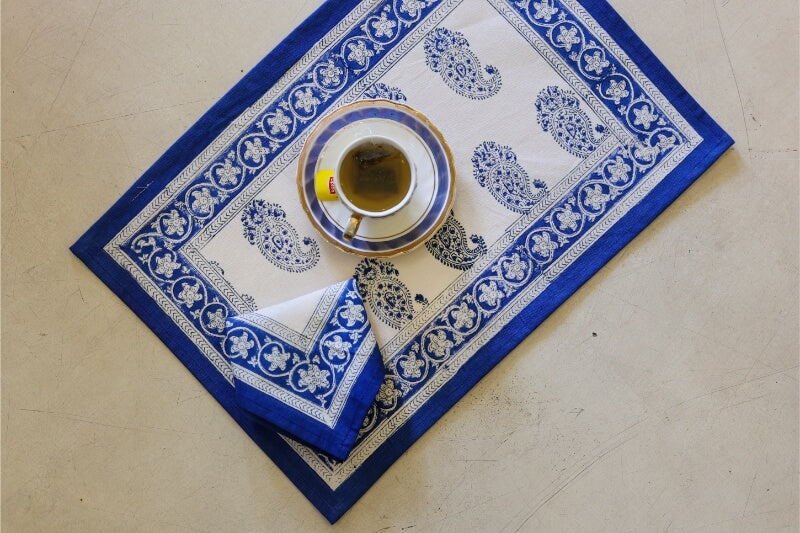 Place Mat & Napkin Set S/12 Blue