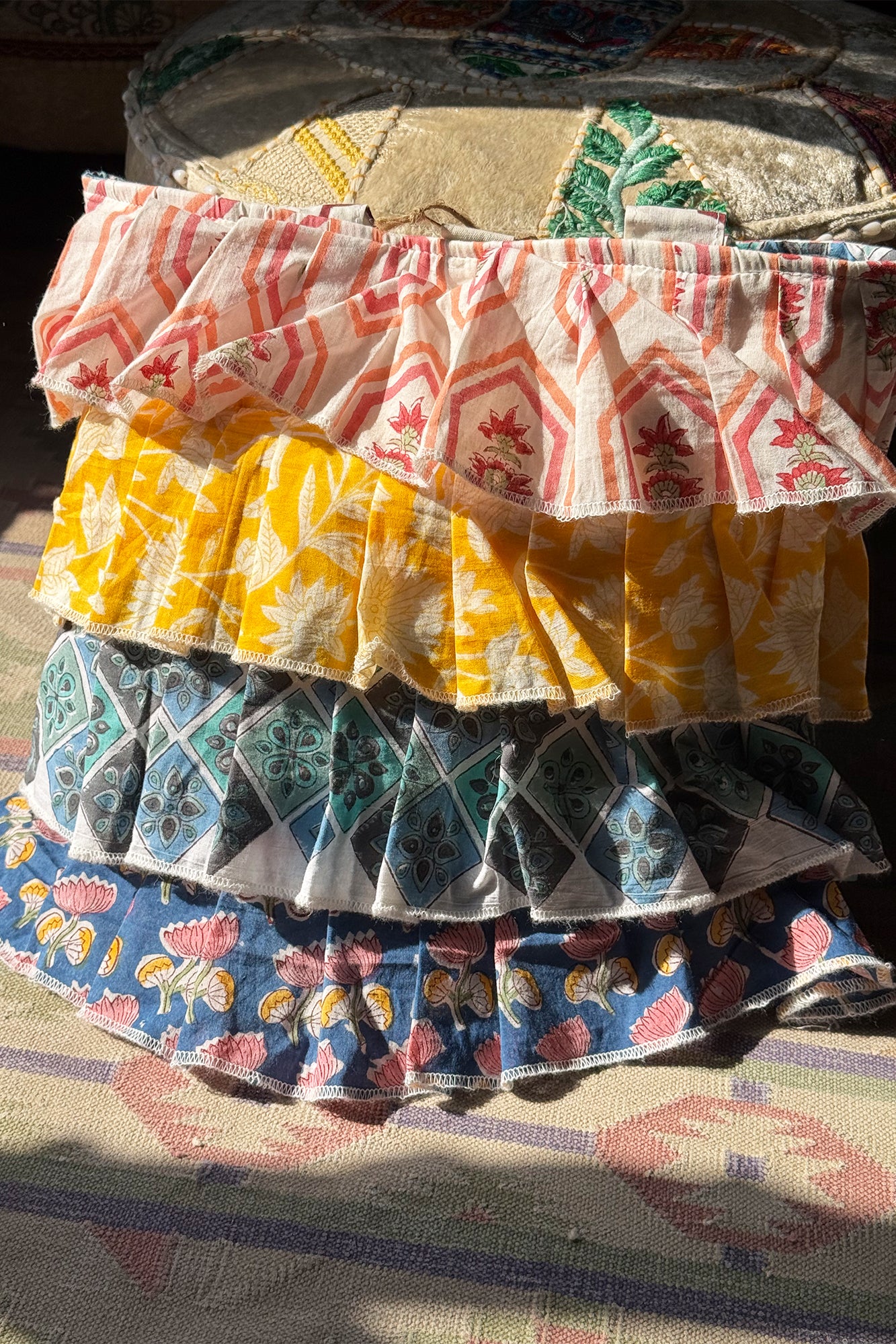 Multi Frill Hand Bag