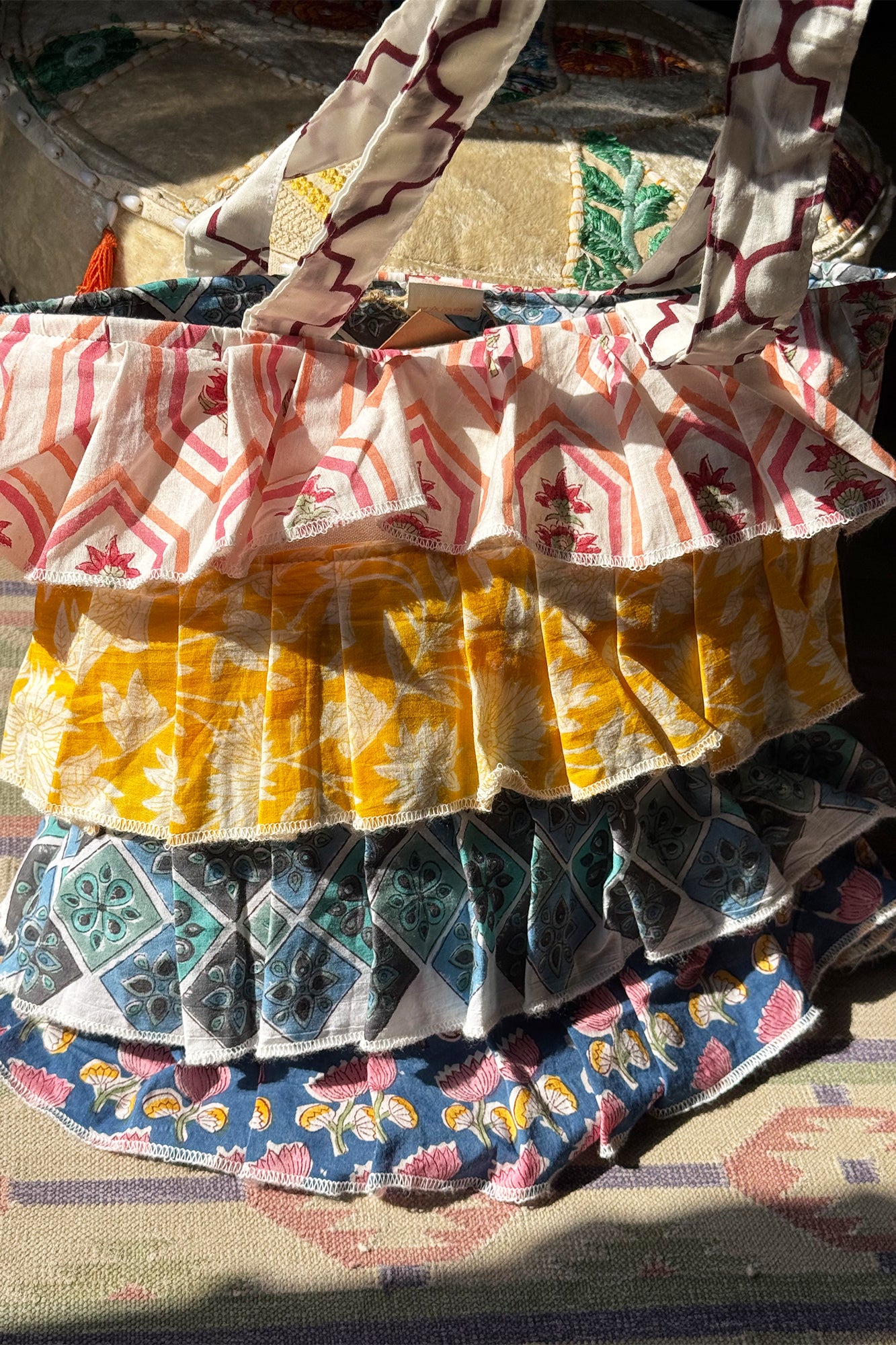 Multi Frill Hand Bag