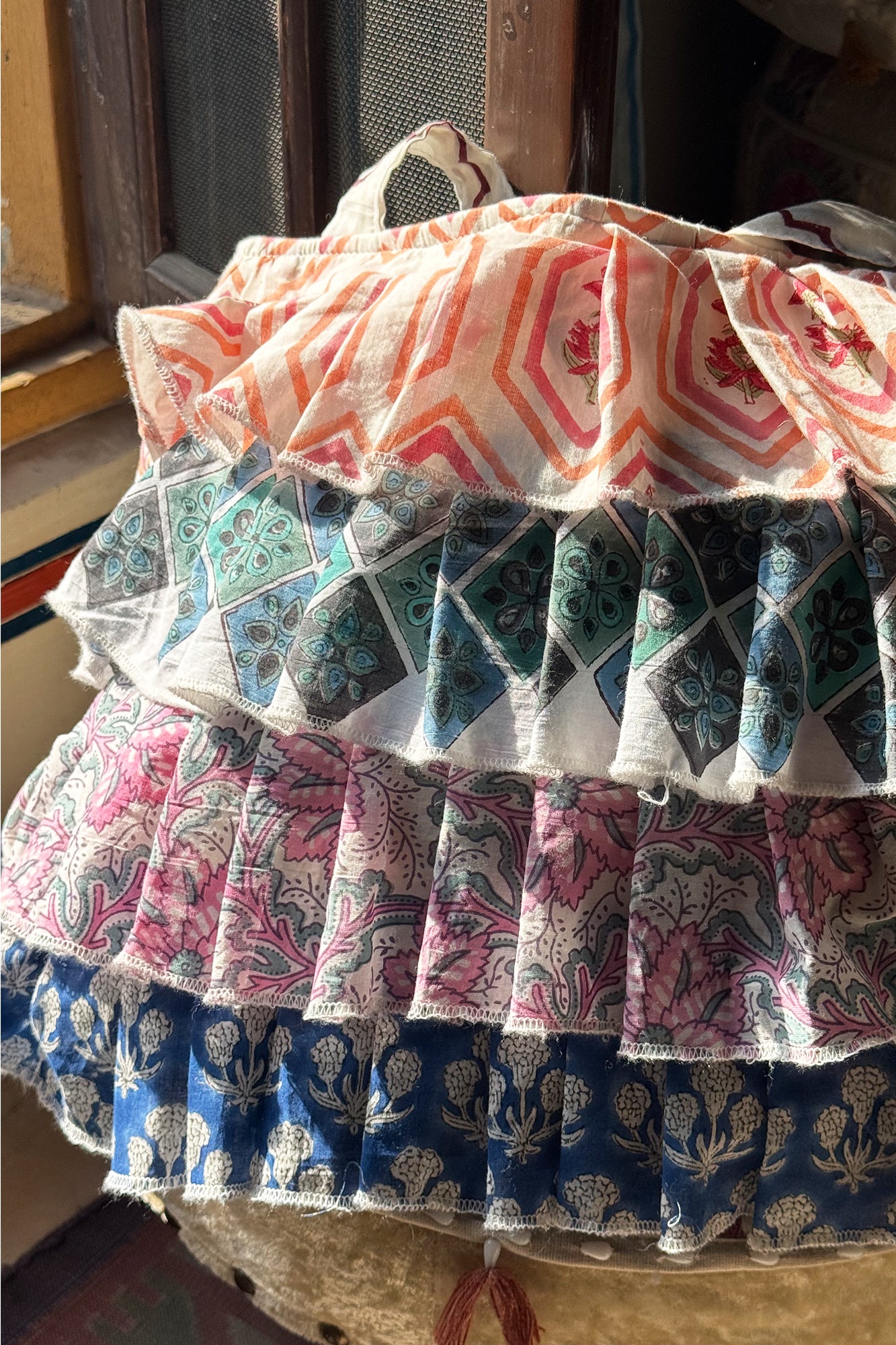 Multi Frill Hand Bag