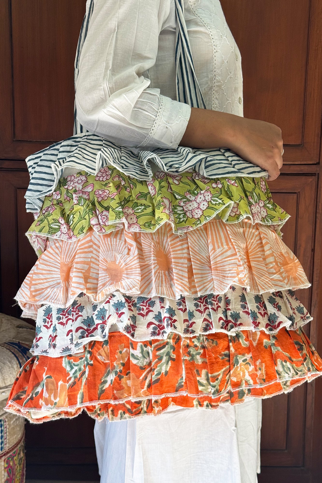 Multi Frill Tote Bag