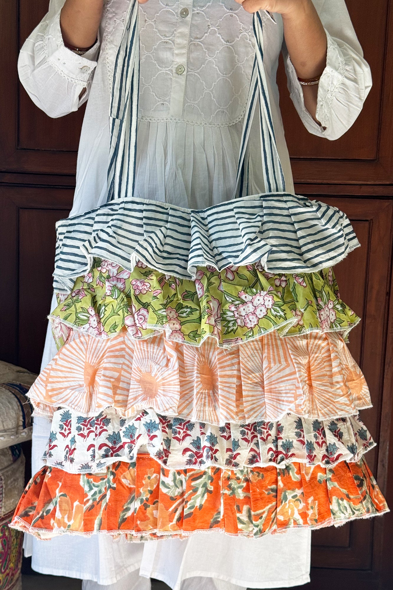 Multi Frill Tote Bag