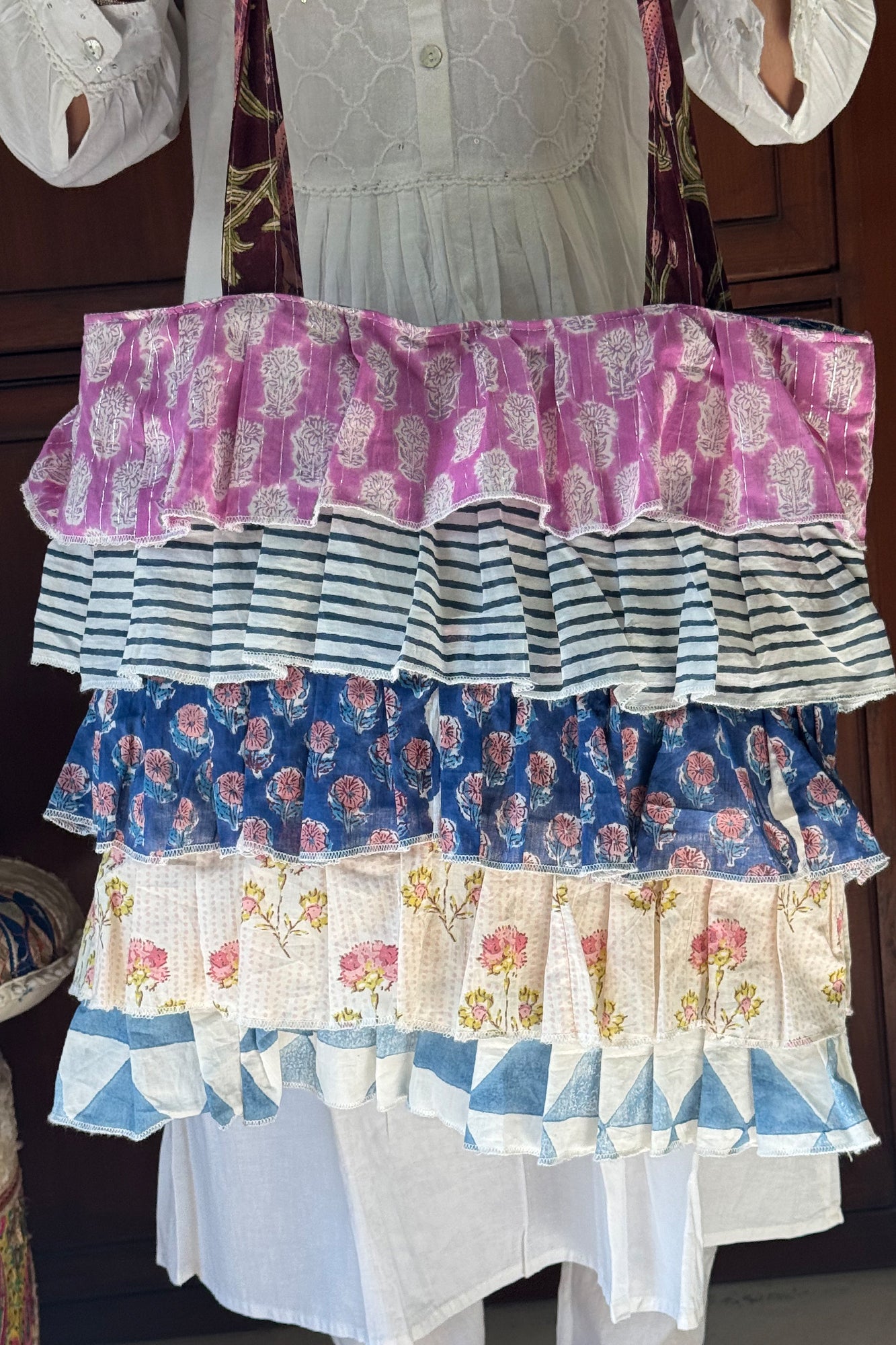 Multi Frill Tote Bag