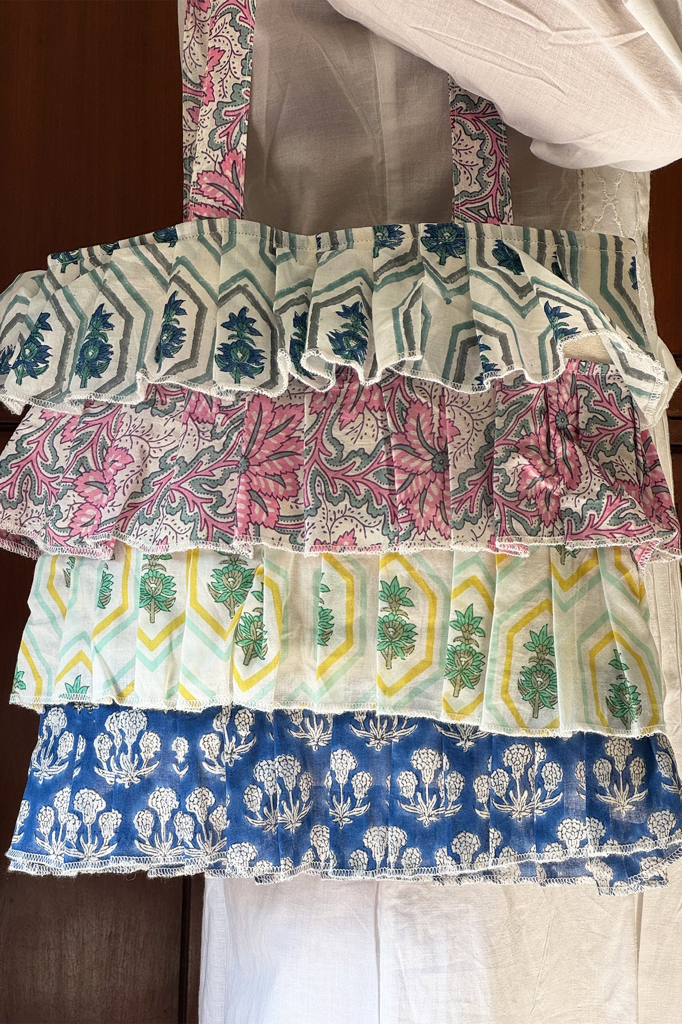 Multi Frill Hand Bag