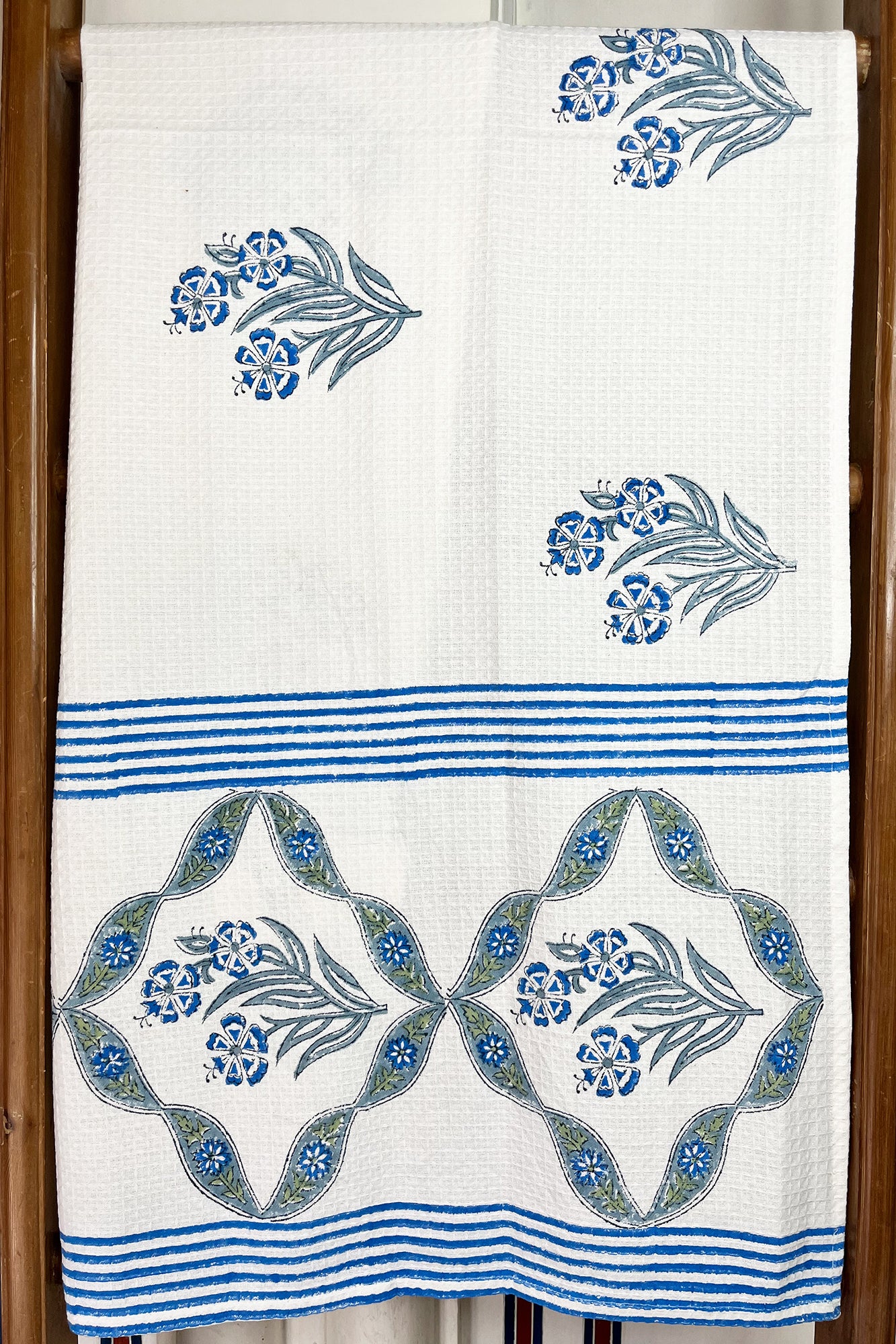 Blue Blossom Bath Towel
