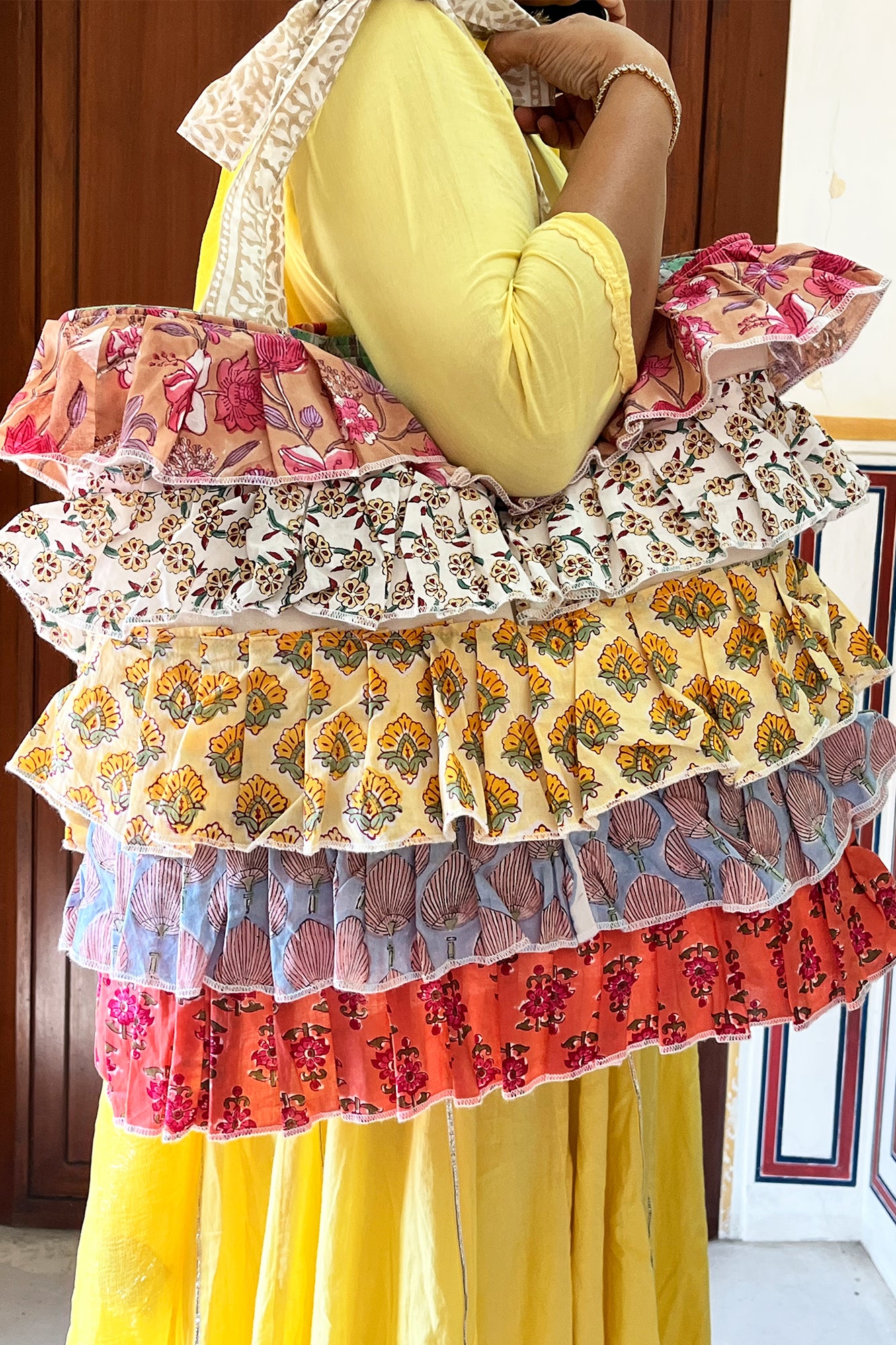 Multi Frill Tote Bag