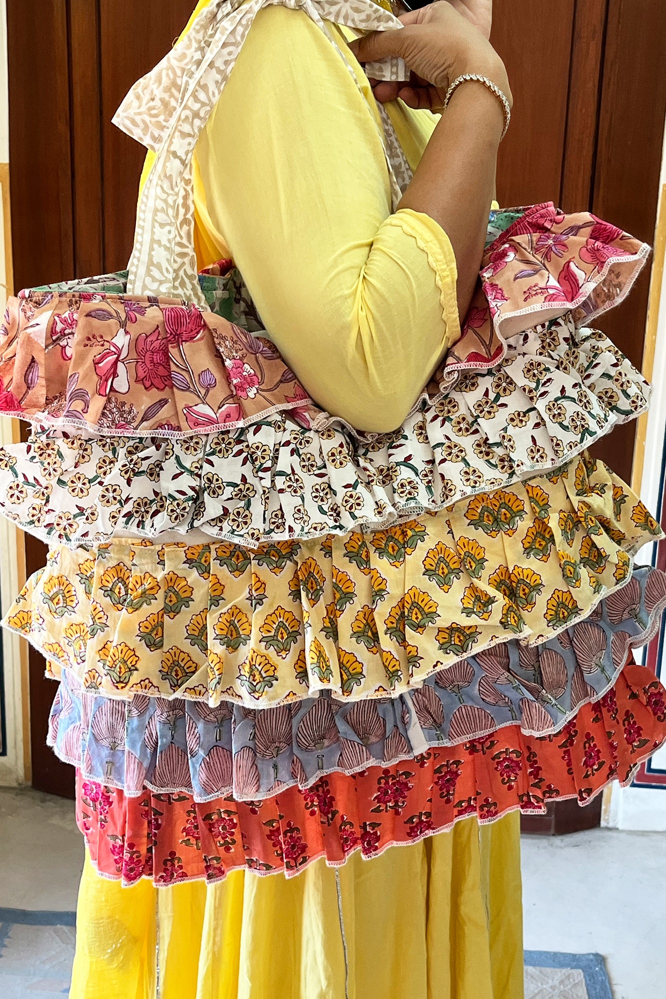 Multi Frill Tote Bag