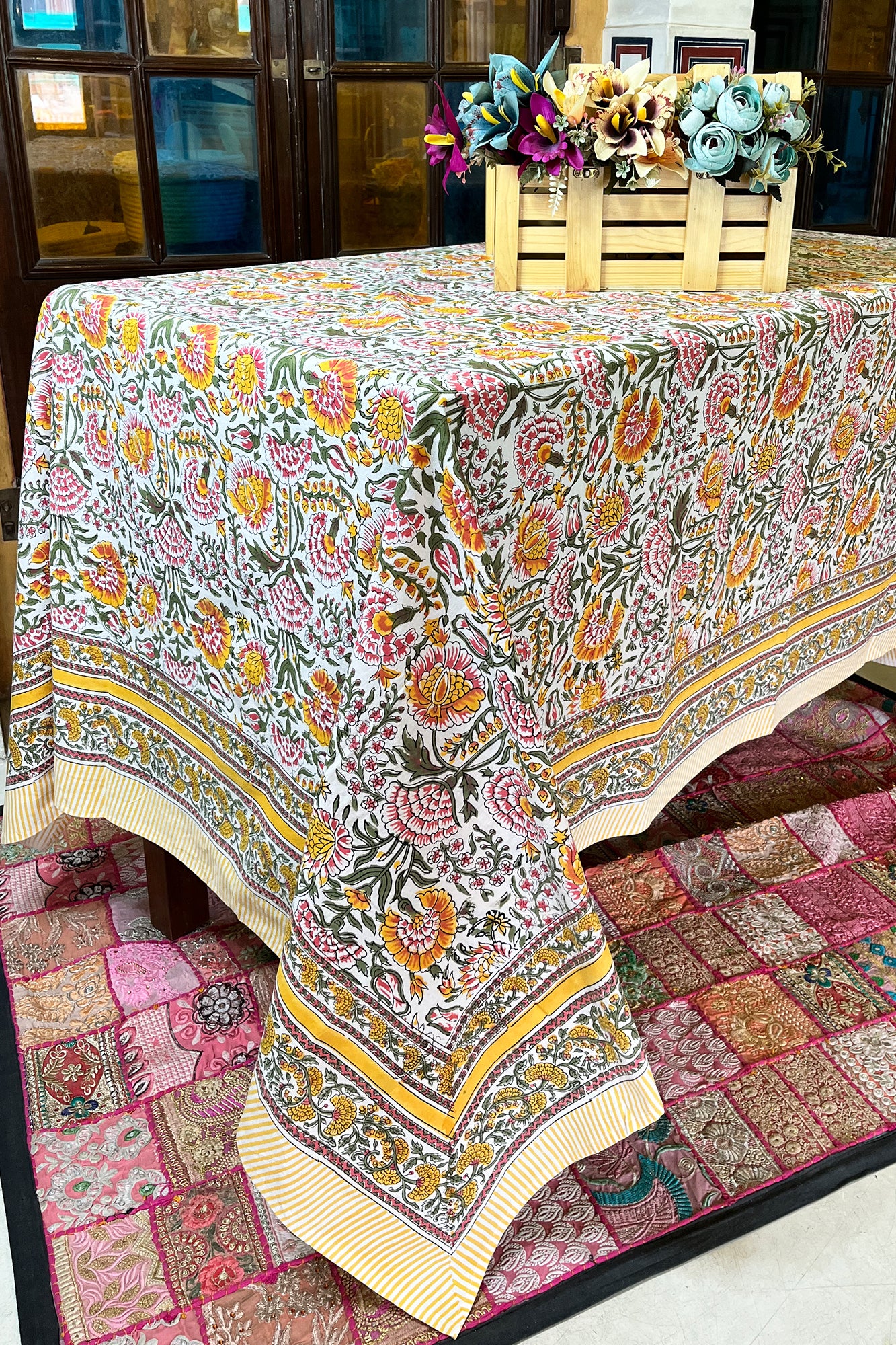 Natural Marigold Table Cover