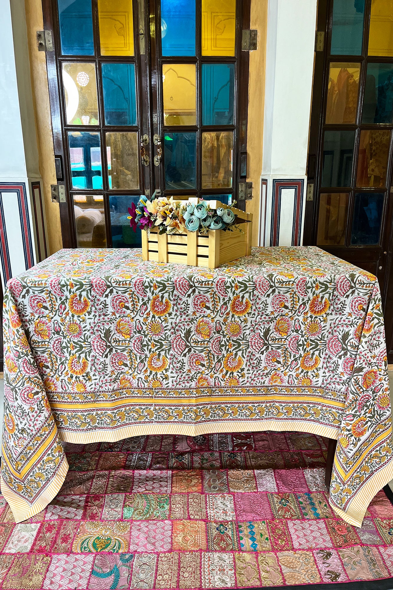 Natural Marigold Table Cover