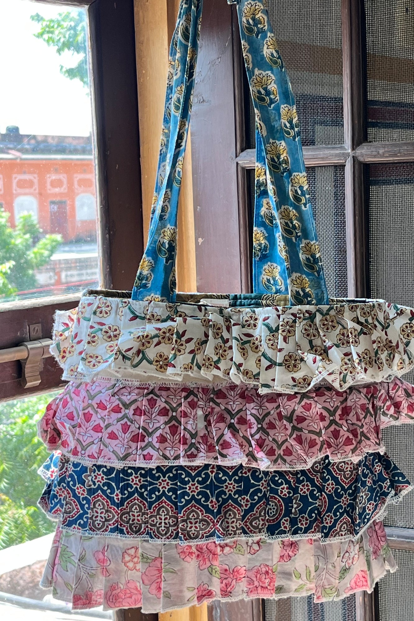 Multi Frill Hand Bag