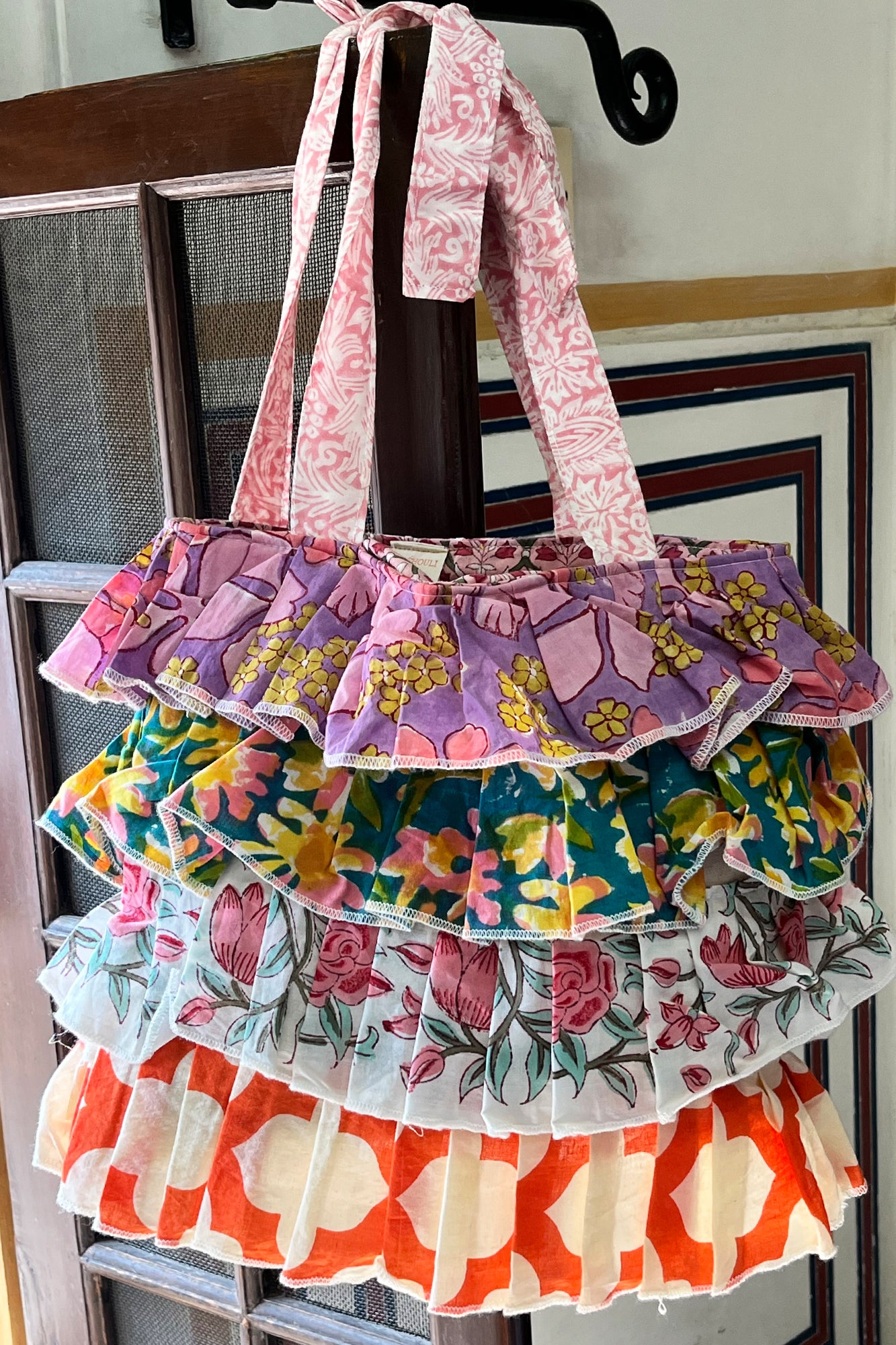 Multi Frill Hand Bag