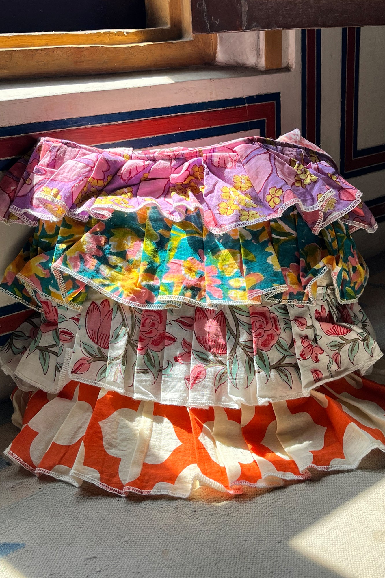 Multi Frill Hand Bag
