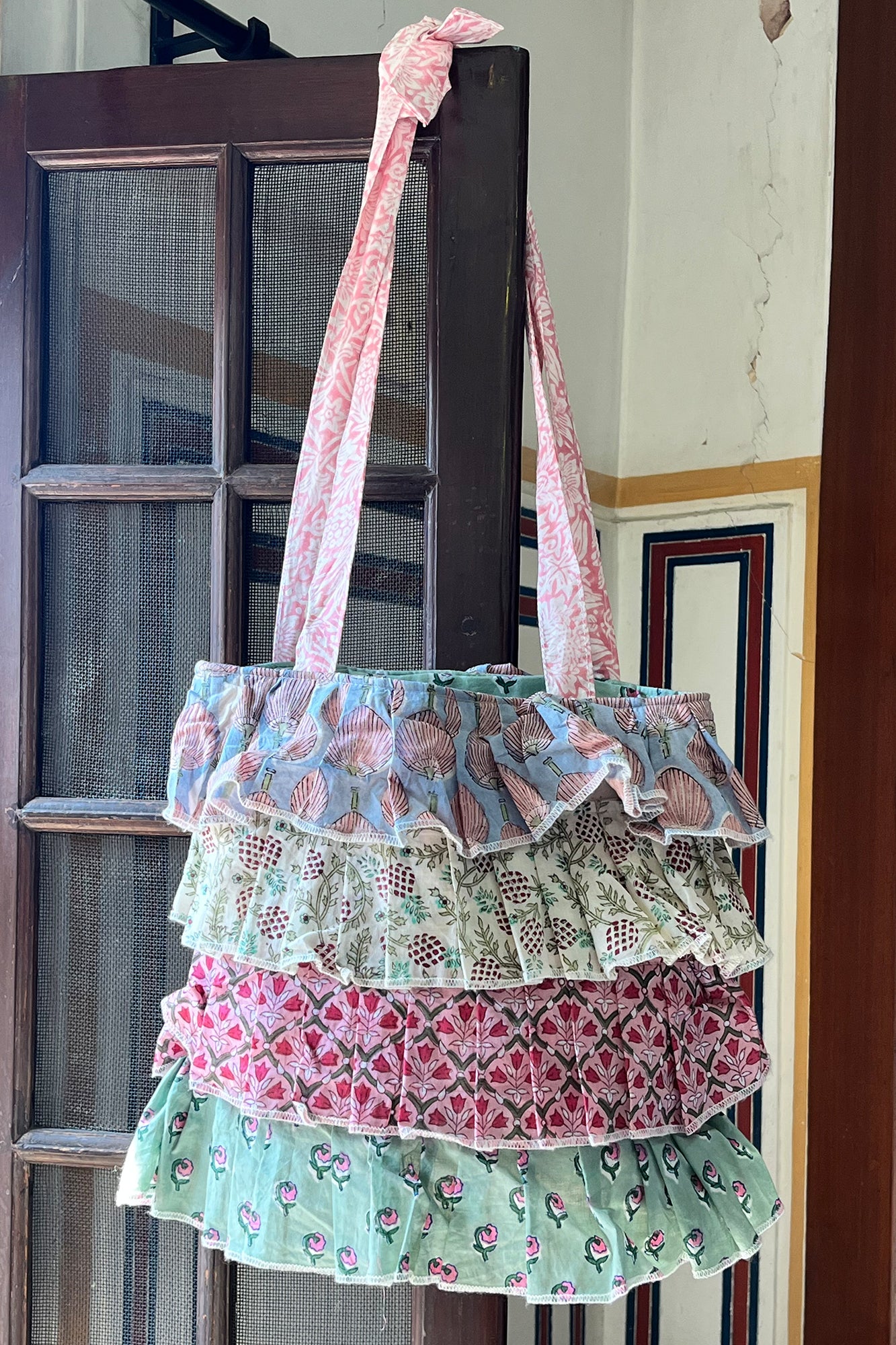 Multi Frill Hand Bag