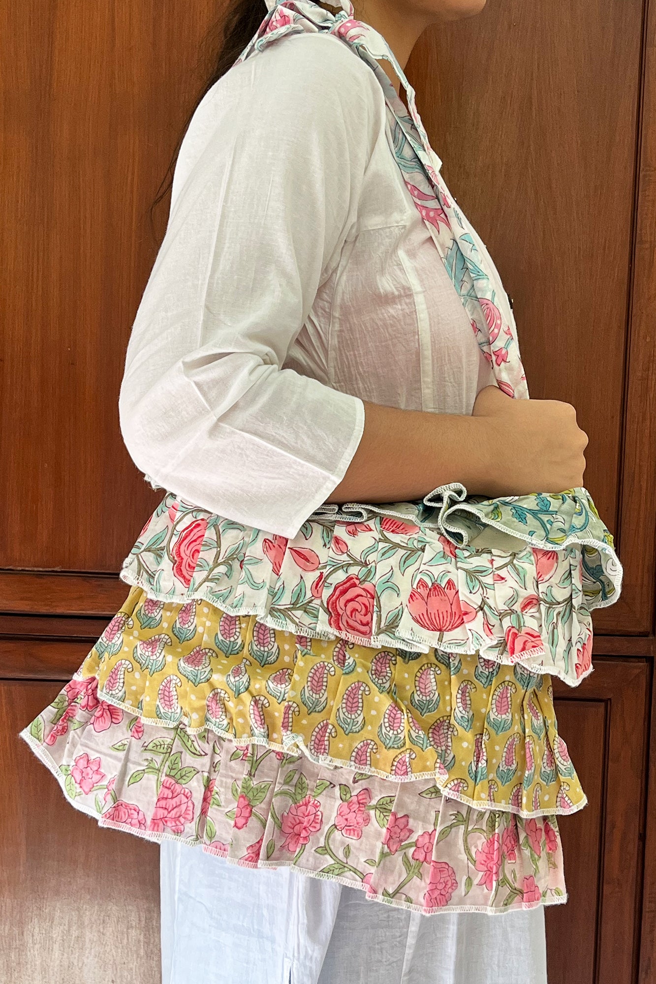 Multi Frill Hand Bag