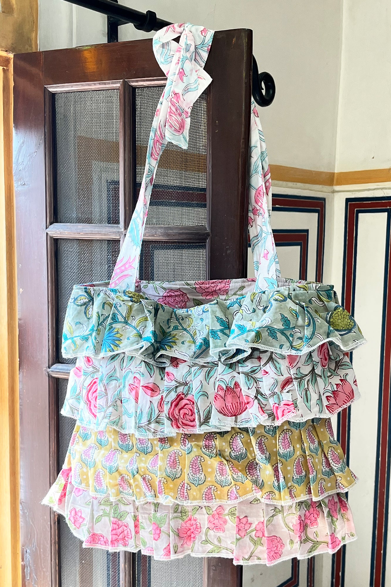 Multi Frill Hand Bag