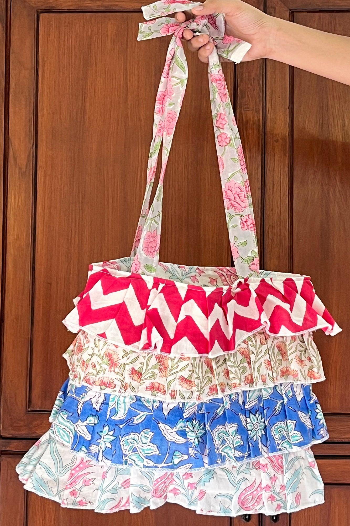 Multi Frill Hand Bag
