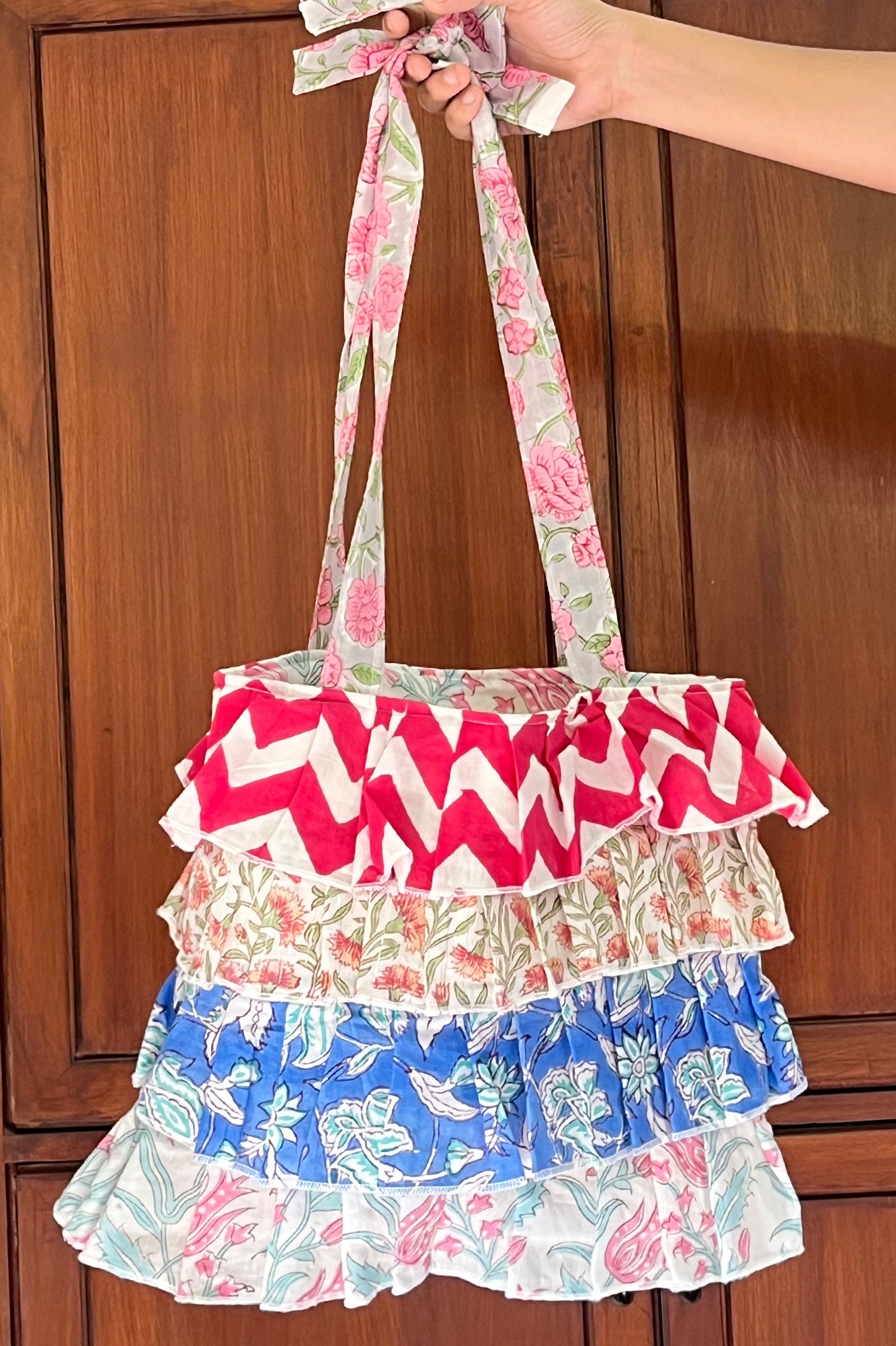 Multi Frill Hand Bag