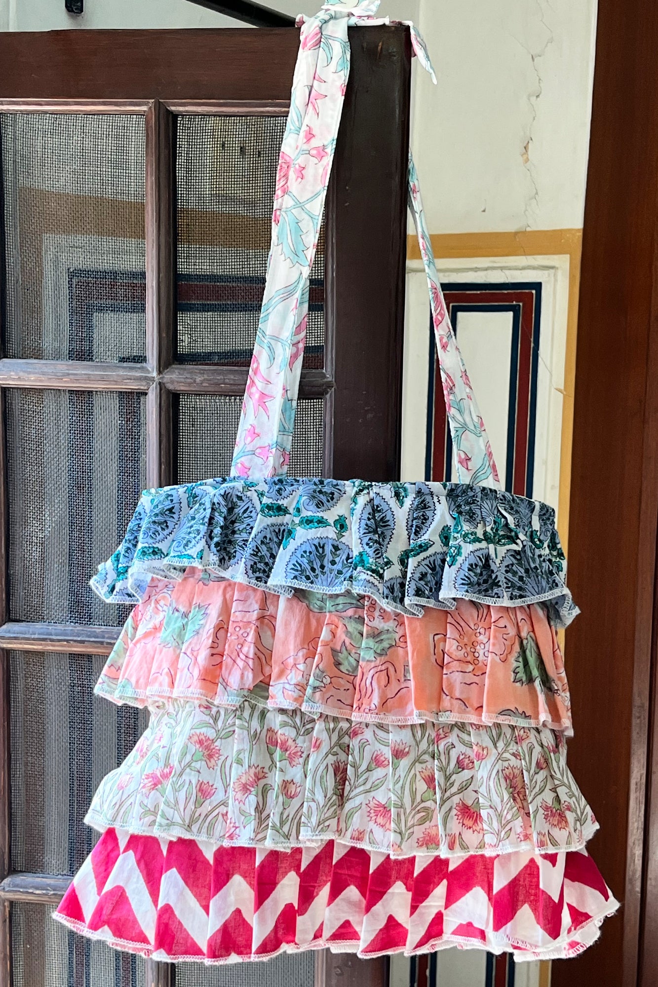 Multi Frill Hand Bag