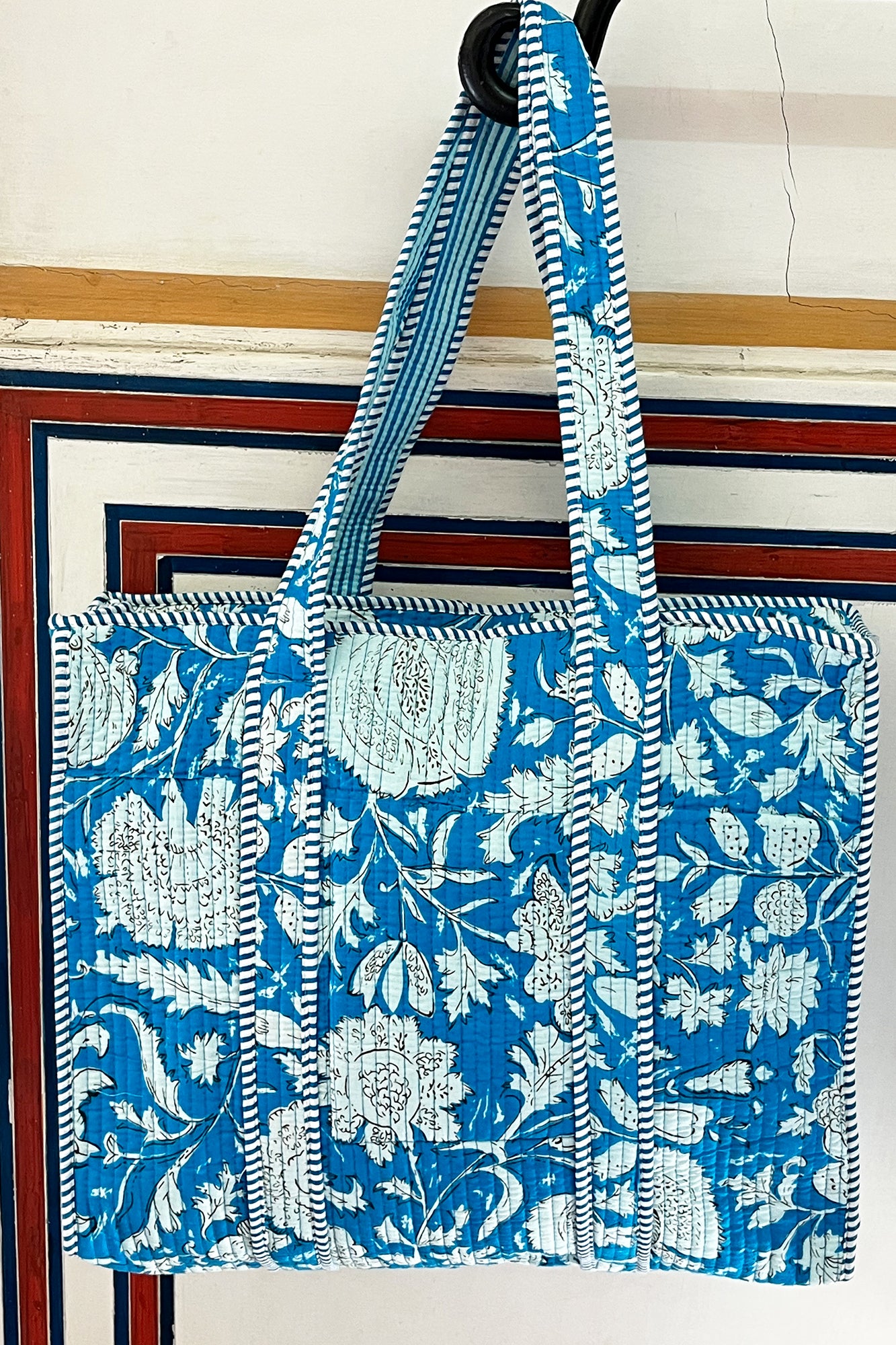 Aqua Marigold Tote Bag