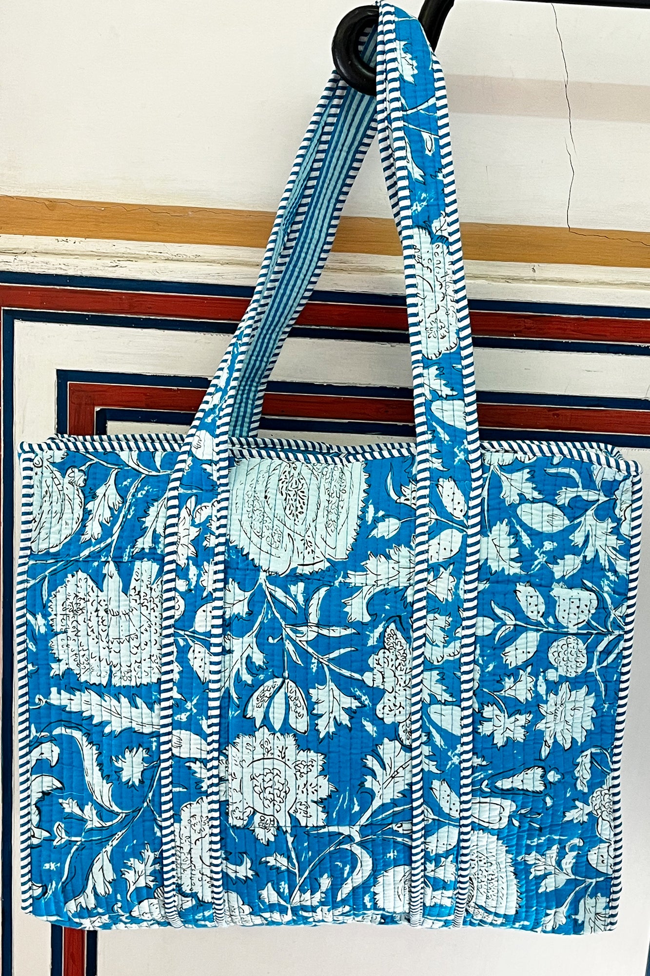 Aqua Marigold Tote Bag