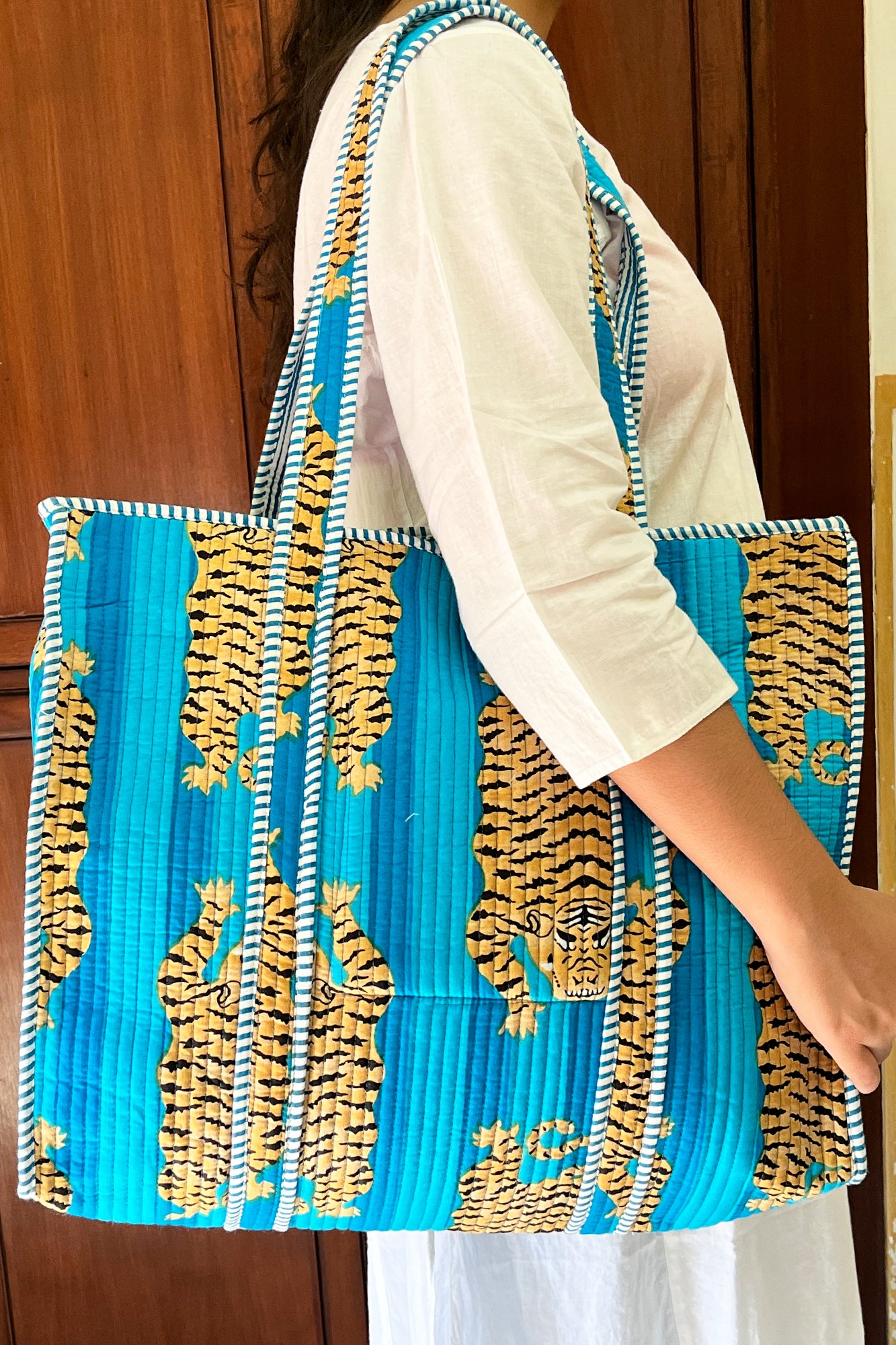 Blue Panther Tote Bag