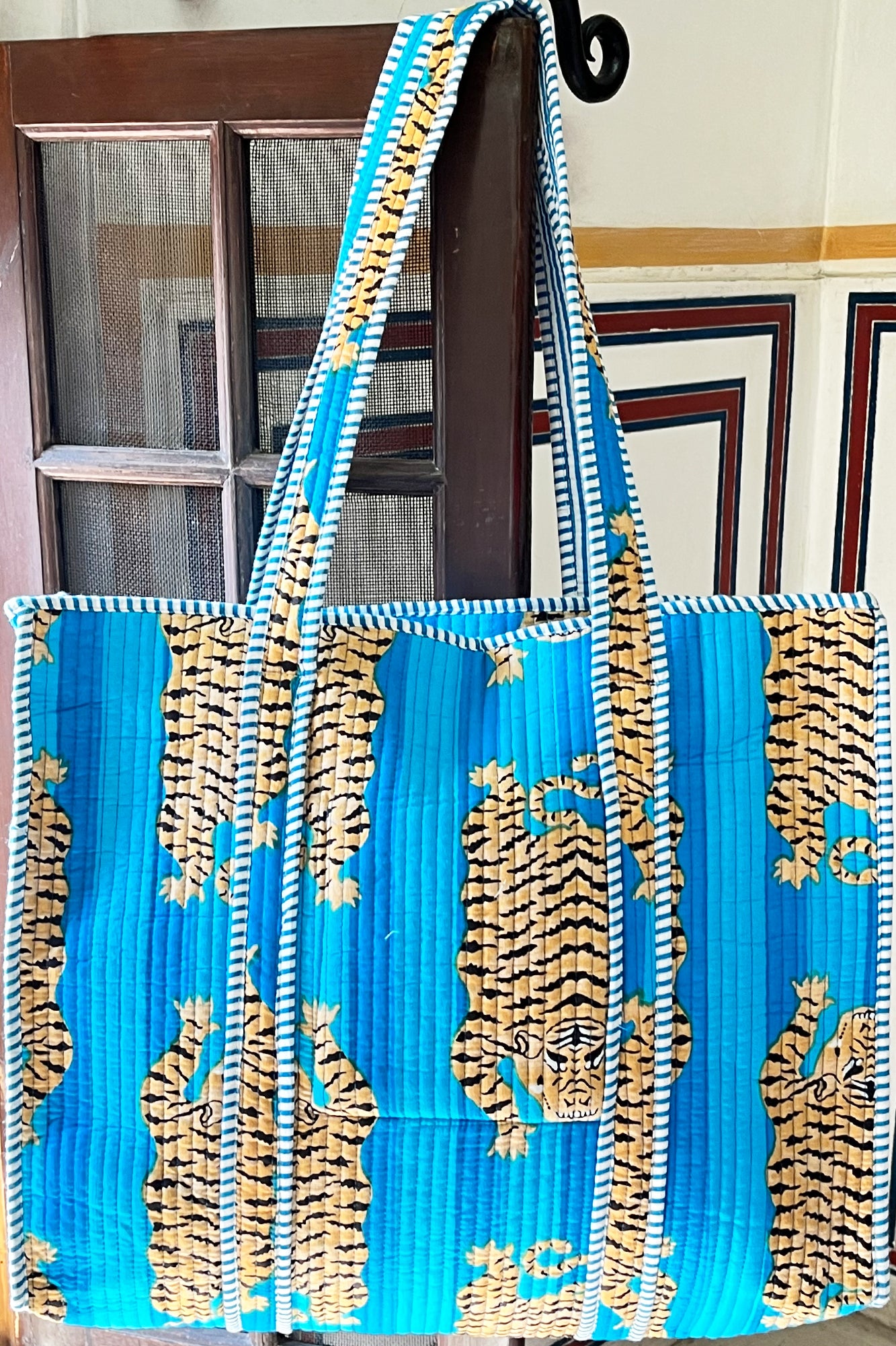 Blue Panther Tote Bag